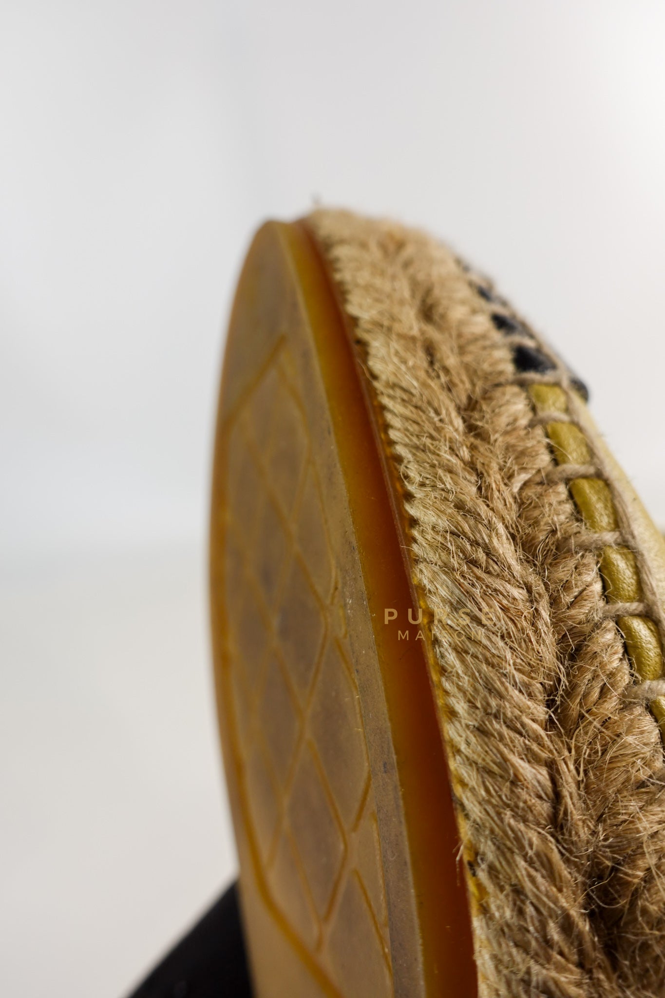 Espadrilles in Yellow & Black Lambskin Size 37 EU | Purse Maison Luxury Bags Shop