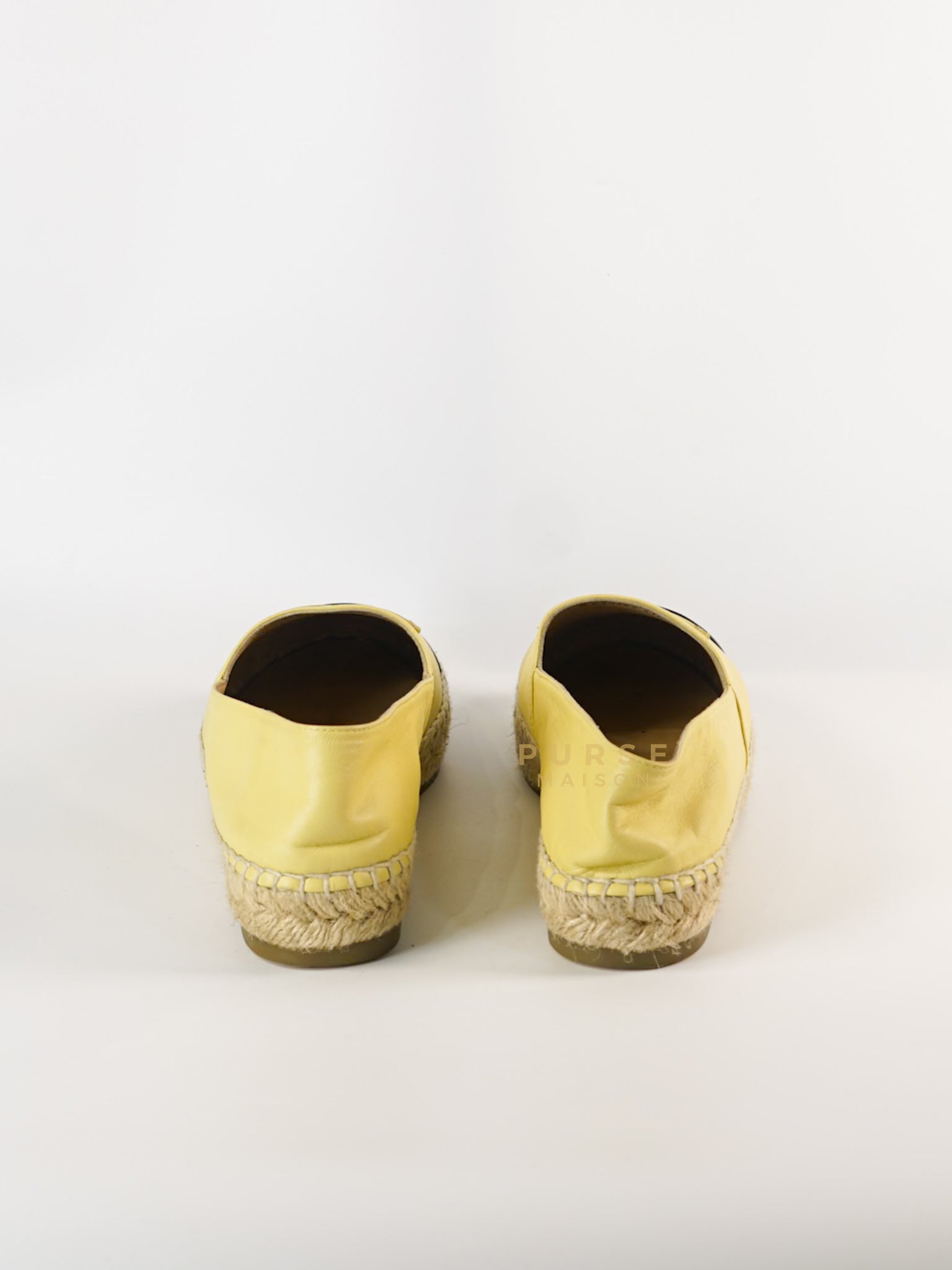 Espadrilles in Yellow & Black Lambskin Size 37 EU | Purse Maison Luxury Bags Shop