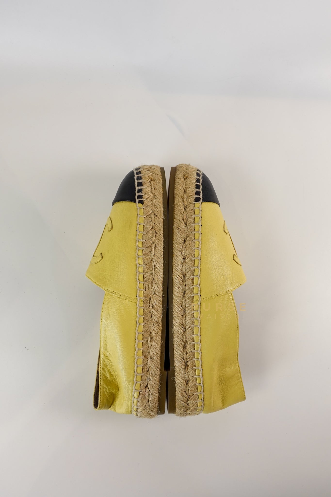 Espadrilles in Yellow & Black Lambskin Size 37 EU | Purse Maison Luxury Bags Shop