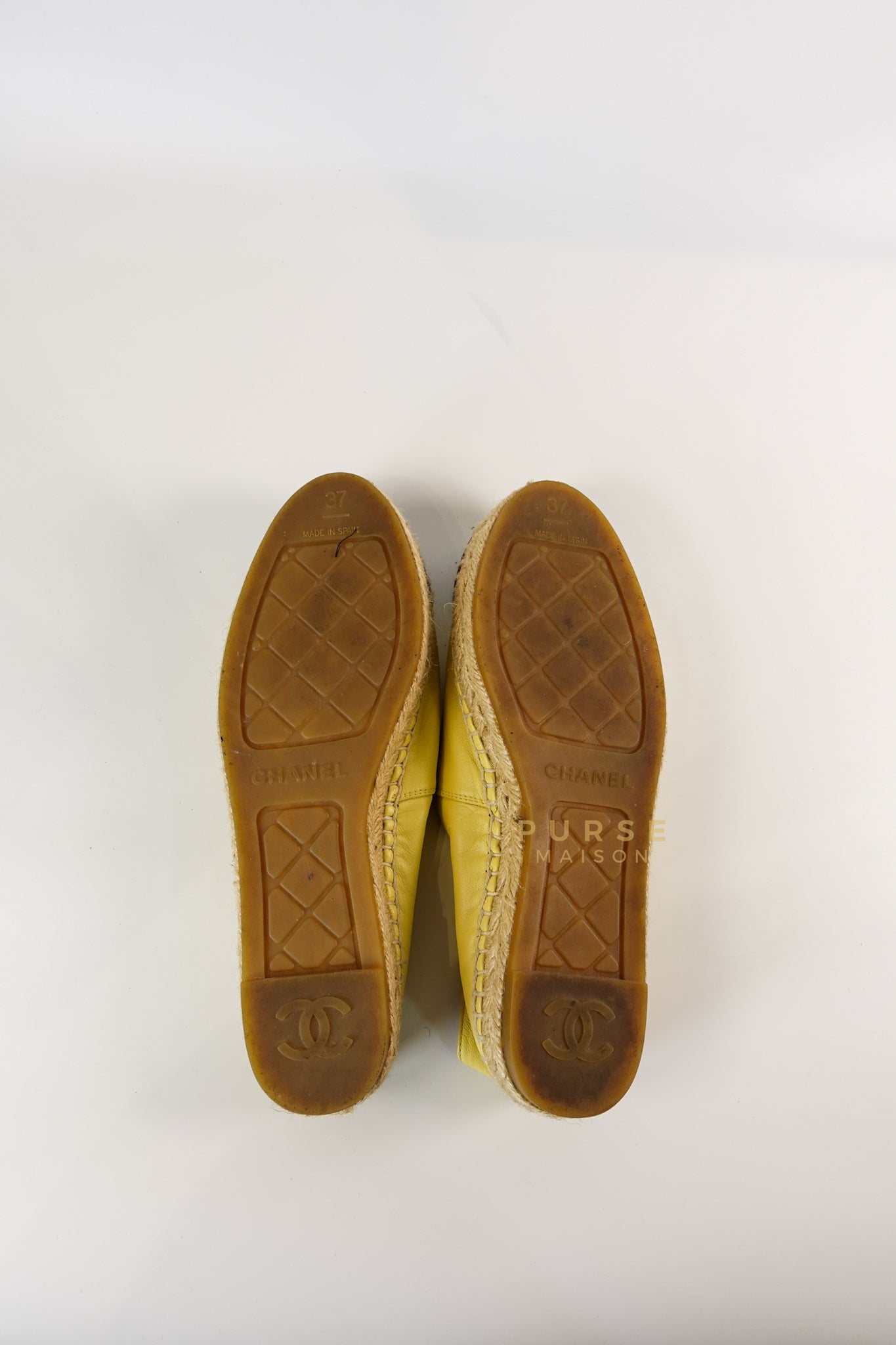 Espadrilles in Yellow & Black Lambskin Size 37 EU | Purse Maison Luxury Bags Shop