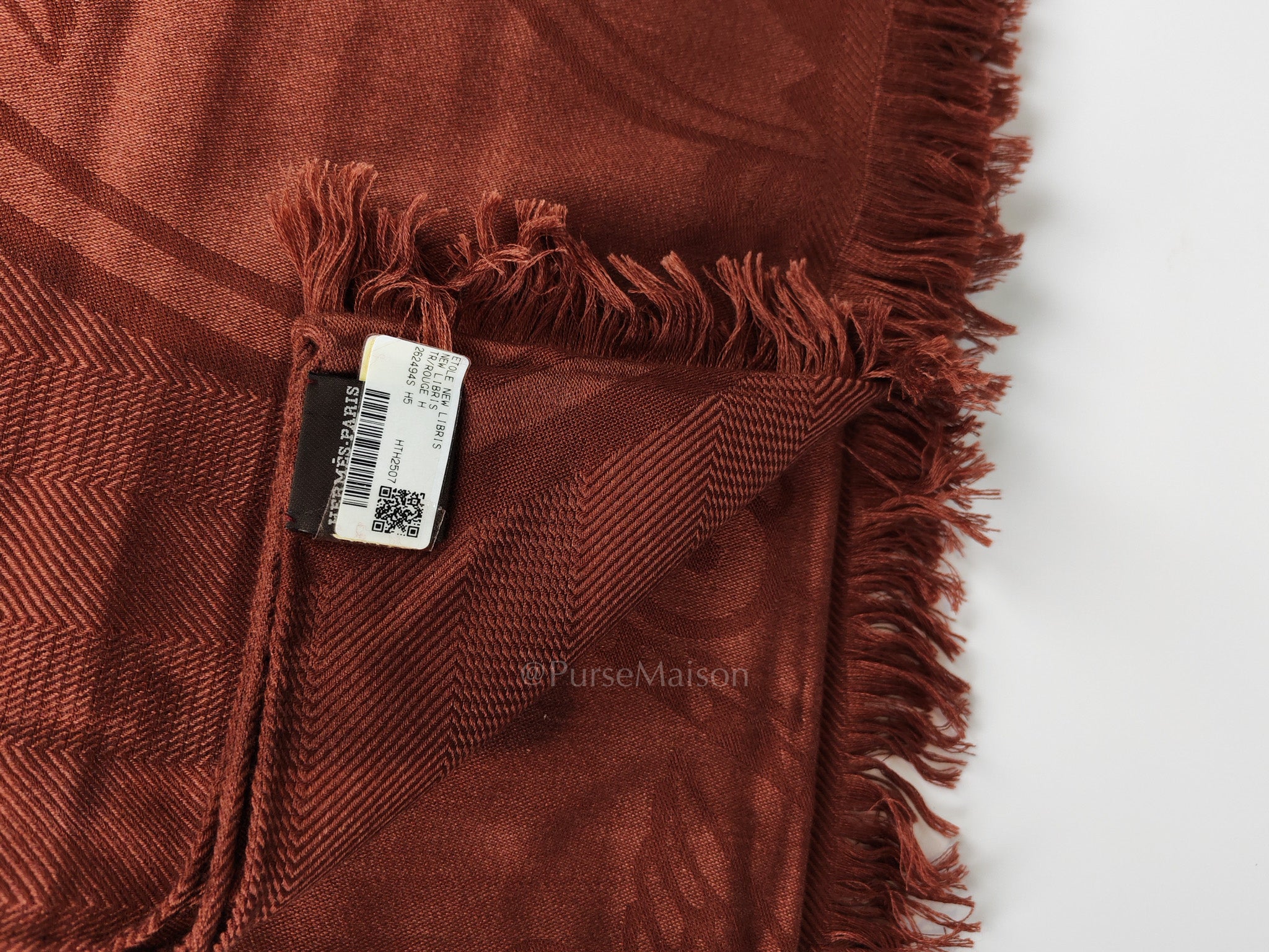 Etole New Libris Rouge Shawl (210cm x 75cm) | Purse Maison Luxury Bags Shop