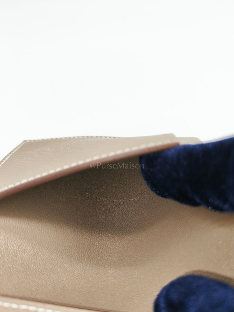 Euclide Card Holder in Etoupe Epsom Leather Stamp B (2023) | Purse Maison Luxury Bags Shop