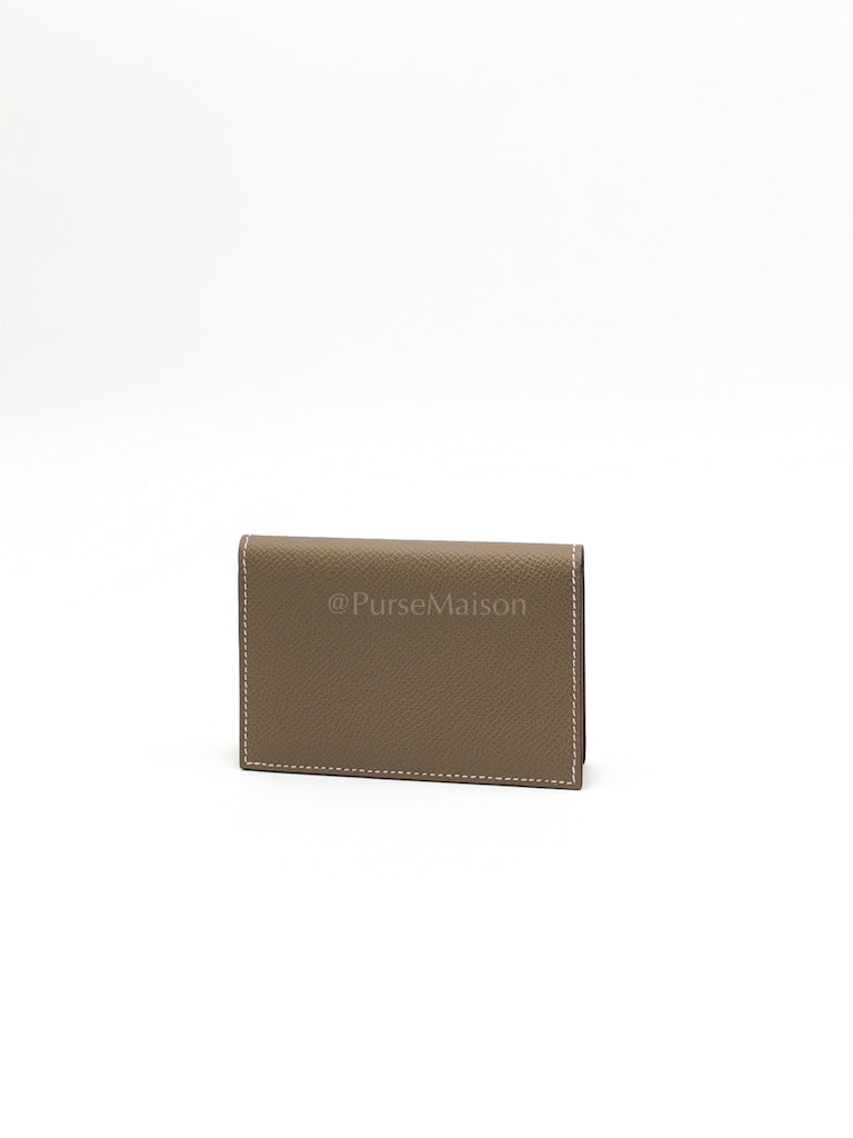 Euclide Card Holder in Etoupe Epsom Leather Stamp B (2023) | Purse Maison Luxury Bags Shop