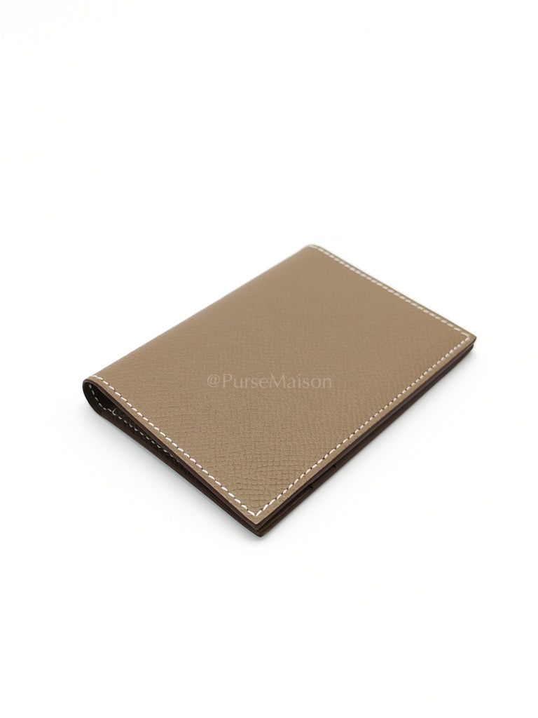 Euclide Card Holder in Etoupe Epsom Leather Stamp B (2023) | Purse Maison Luxury Bags Shop