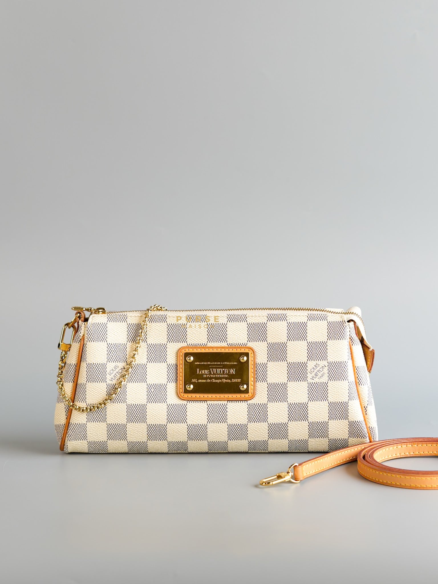 Eva Clutch in Damier Azur Canvas (Date Code: DU4160) | Purse Maison Luxury Bags Shop