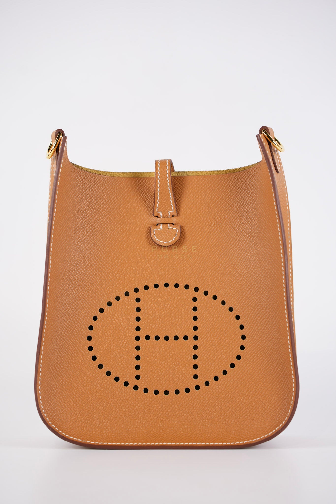 Evelyn 16 TPM (New Version) Gold in Epsom Leather and Gold Hardware Stamp K (2025) | Purse Maison Luxury Bags Shop