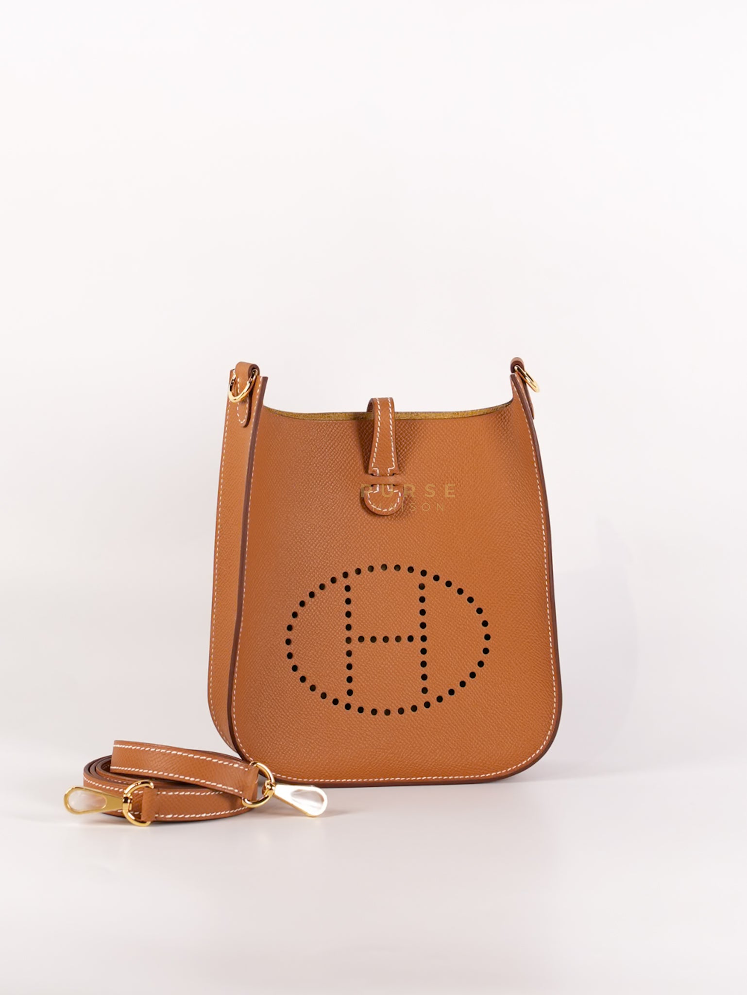 Evelyn 16 TPM (New Version) Gold in Epsom Leather and Gold Hardware Stamp K (2025) | Purse Maison Luxury Bags Shop