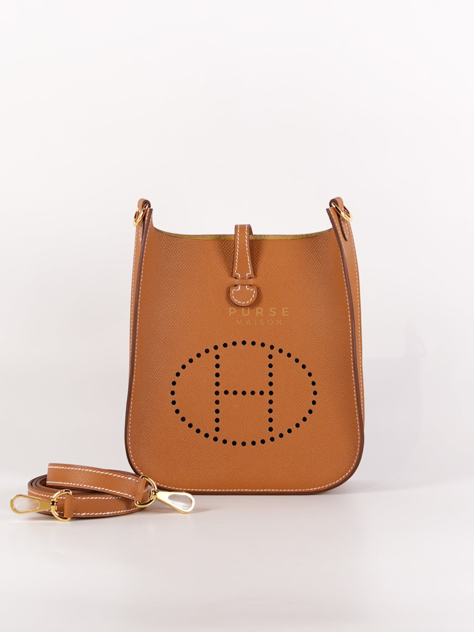 Evelyn 16 TPM (New Version) Gold in Epsom Leather and Gold Hardware Stamp K (2025) | Purse Maison Luxury Bags Shop
