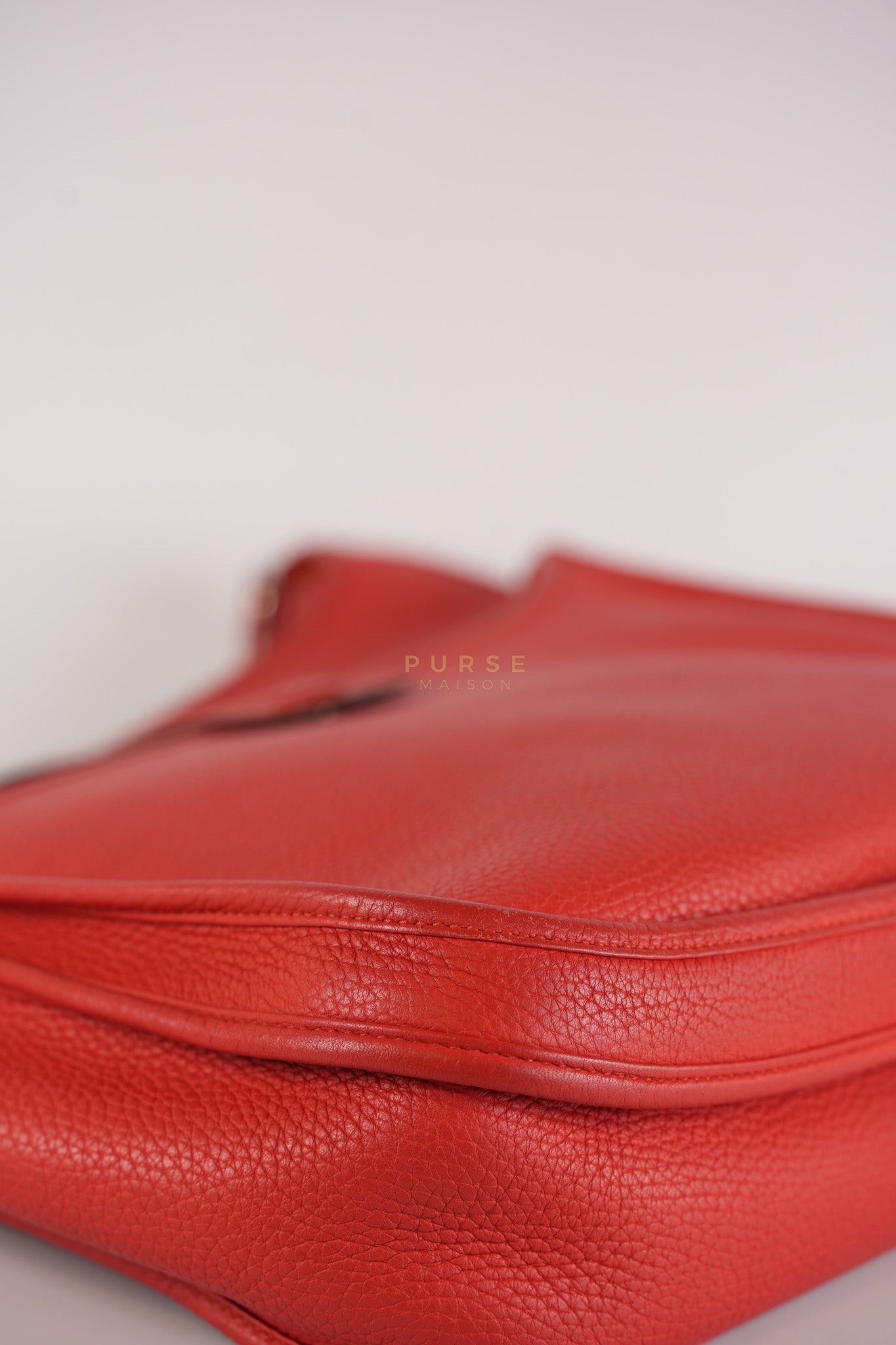 Evelyn GM in Red Clemence Palladium Hardware Stamp X(2017) | Purse Maison Luxury Bags Shop