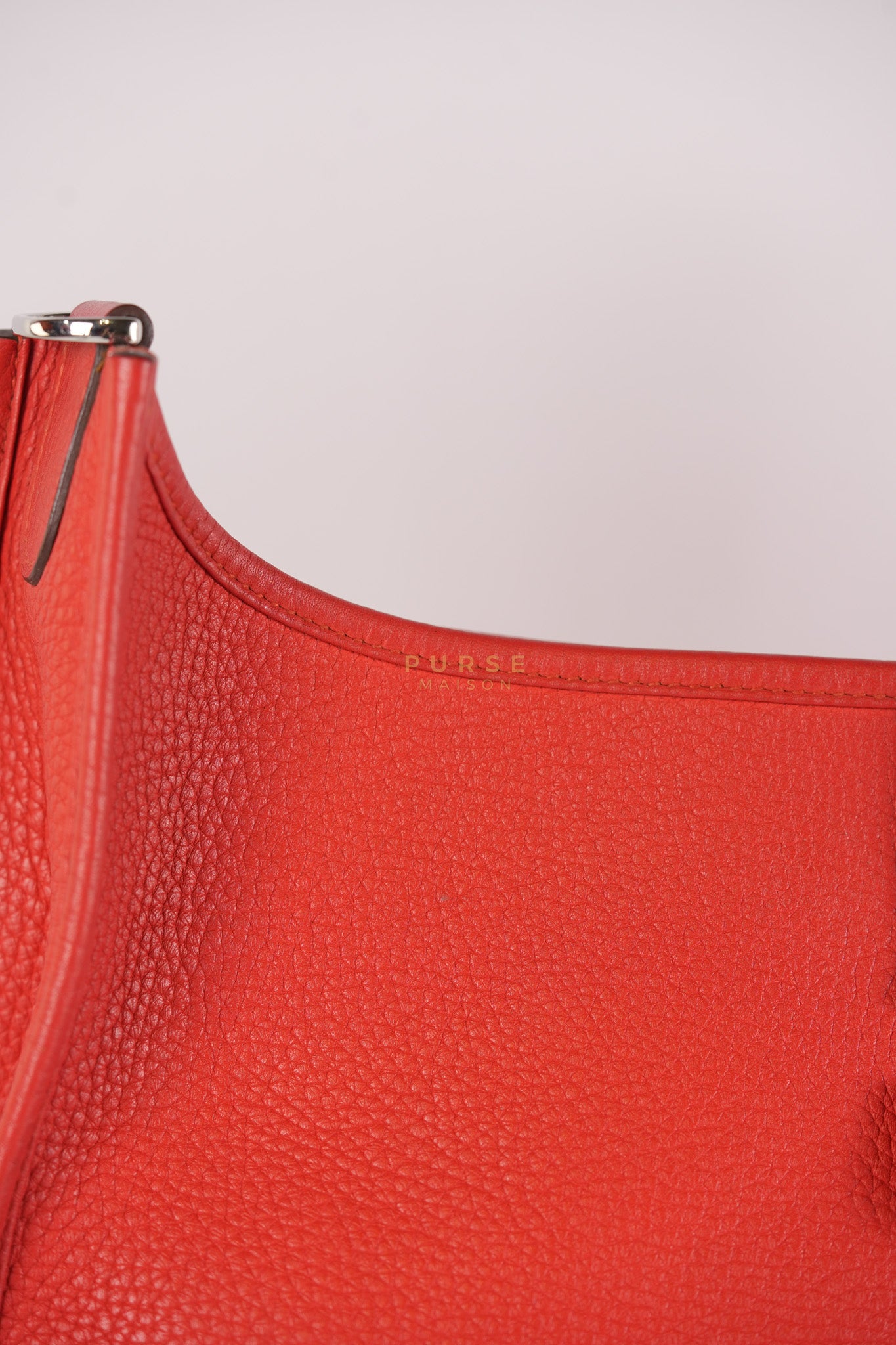 Evelyn GM in Red Clemence Palladium Hardware Stamp X(2017) | Purse Maison Luxury Bags Shop