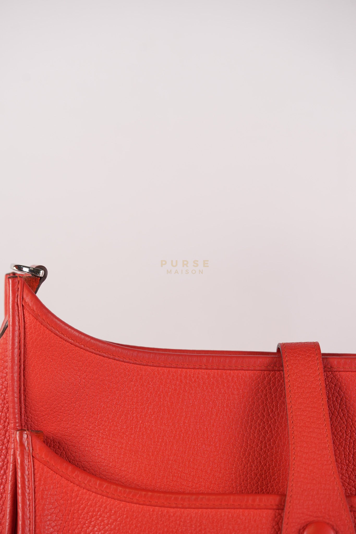 Evelyn GM in Red Clemence Palladium Hardware Stamp X(2017) | Purse Maison Luxury Bags Shop