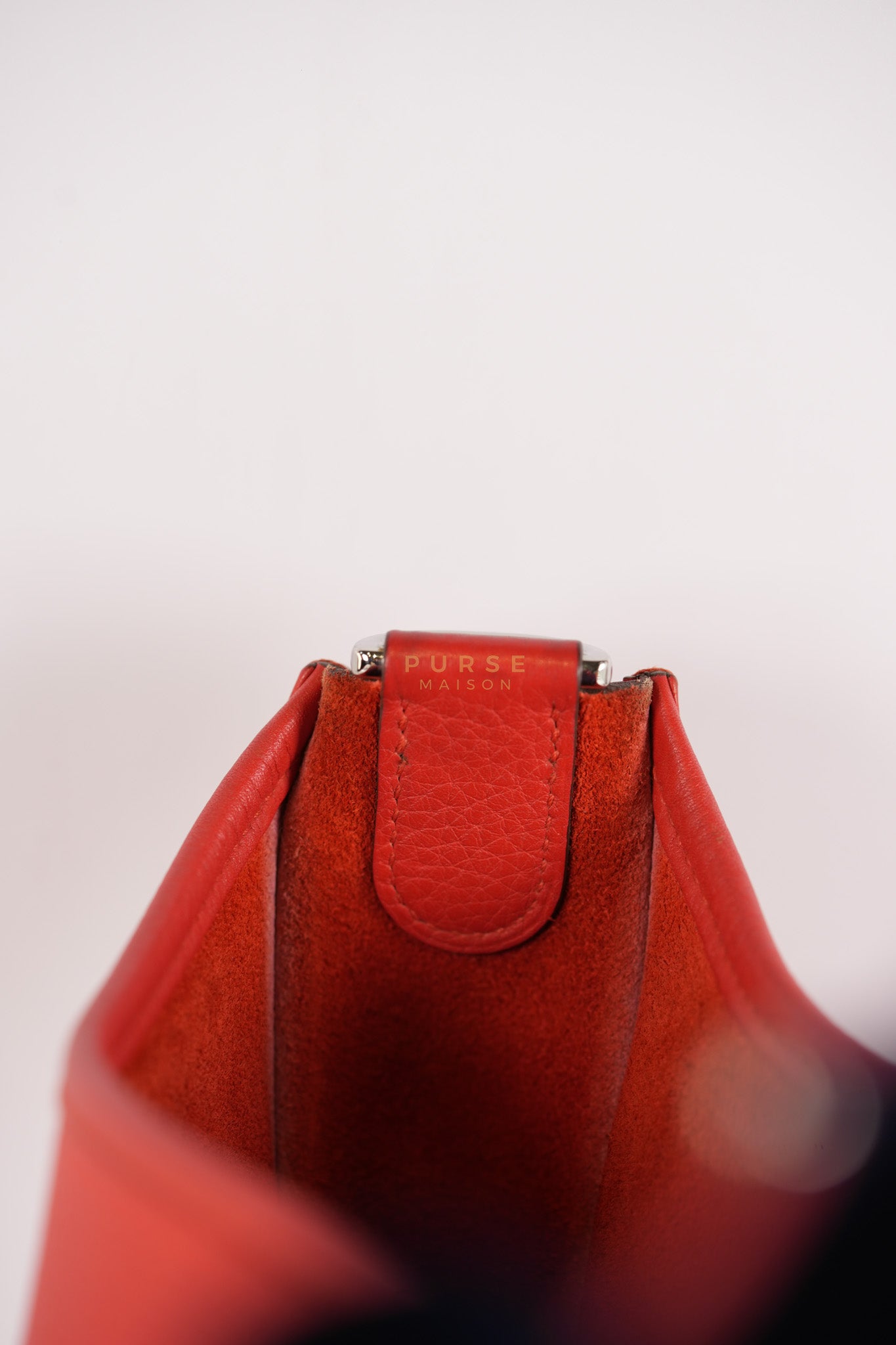Evelyn GM in Red Clemence Palladium Hardware Stamp X(2017) | Purse Maison Luxury Bags Shop