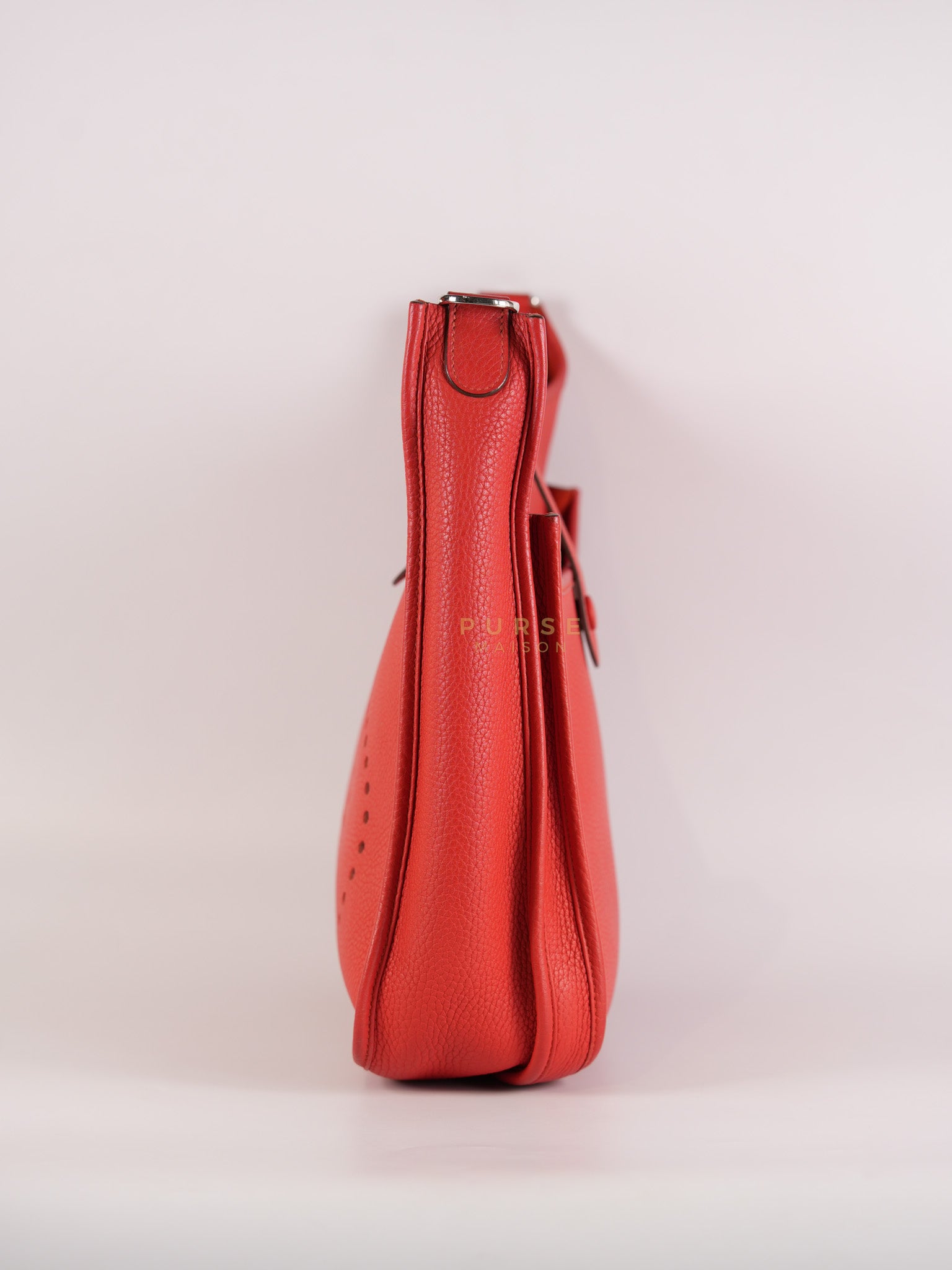 Evelyn GM in Red Clemence Palladium Hardware Stamp X(2017) | Purse Maison Luxury Bags Shop