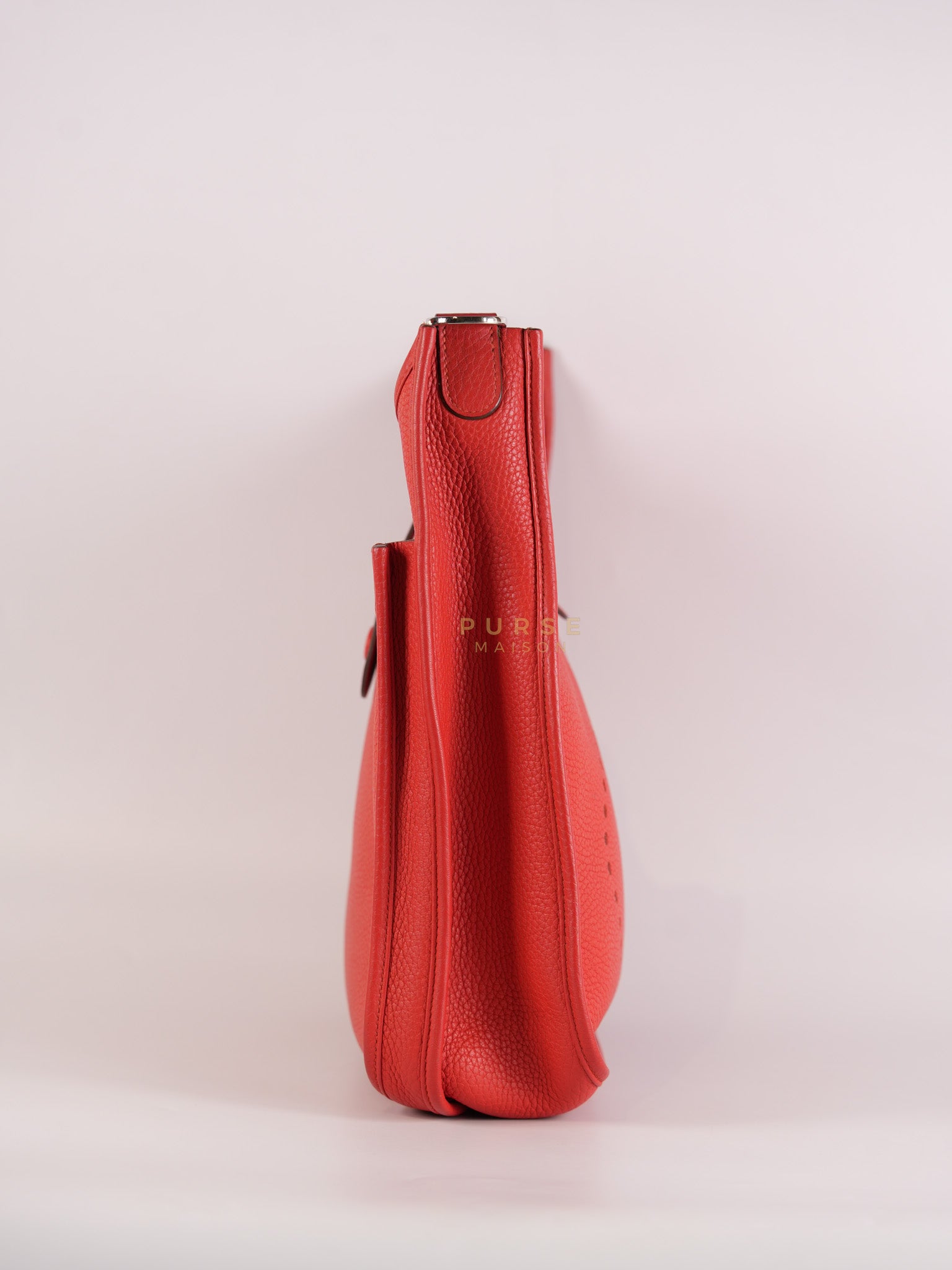 Evelyn GM in Red Clemence Palladium Hardware Stamp X(2017) | Purse Maison Luxury Bags Shop