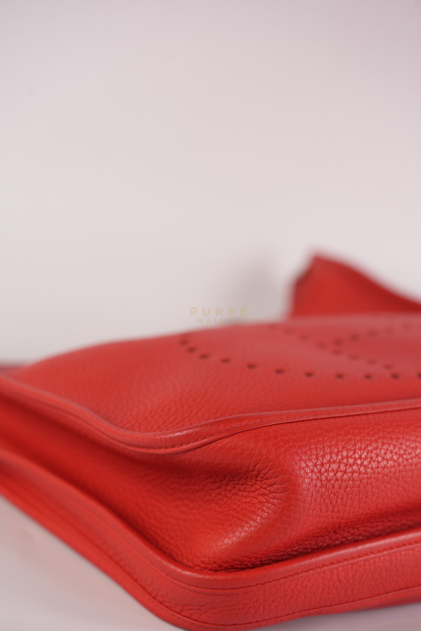 Evelyn GM in Red Clemence Palladium Hardware Stamp X(2017) | Purse Maison Luxury Bags Shop