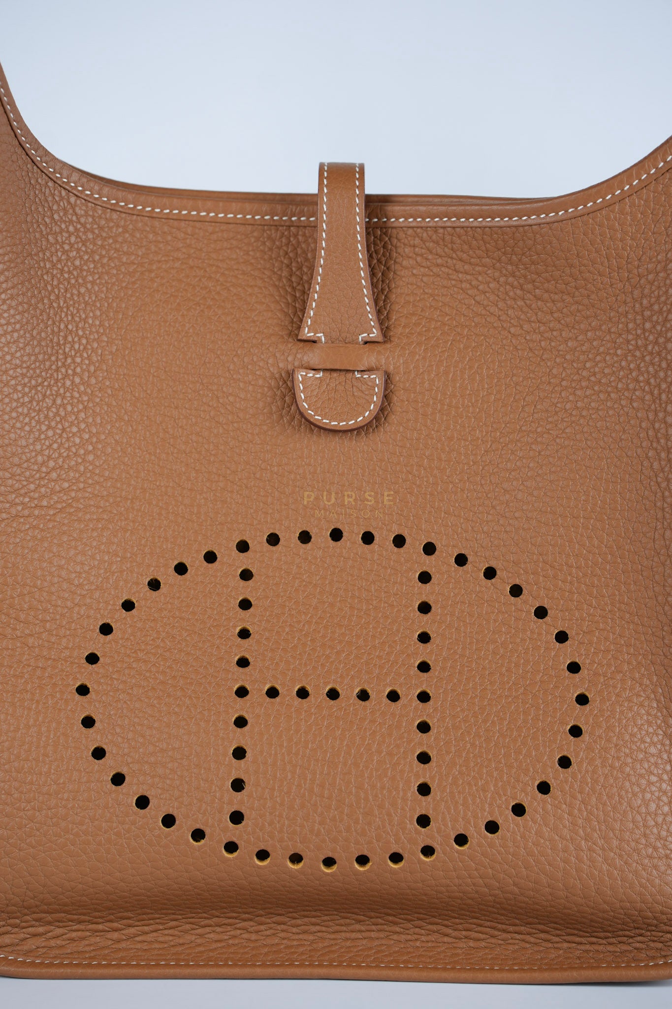 Evelyn III PM Gold in Clemence Leather and Palladium Hardware Stamp K (2025) | Purse Maison Luxury Bags Shop