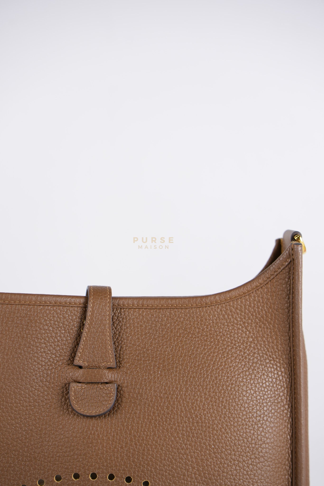 Evelyn PM Beige de Weimar in Clemence Leather and Gold Hardware Stamp Z (2021) | Purse Maison Luxury Bags Shop