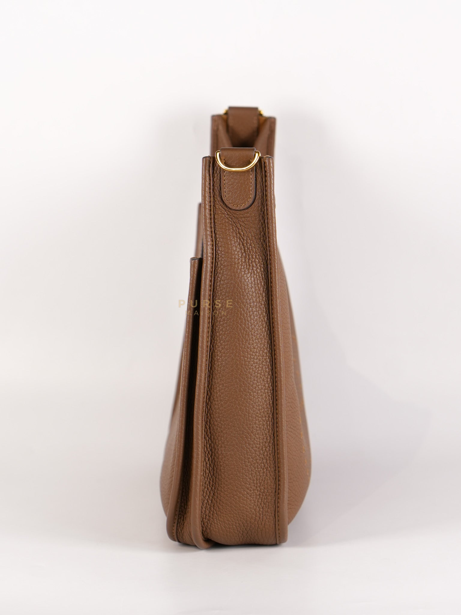 Evelyn PM Beige de Weimar in Clemence Leather and Gold Hardware Stamp Z (2021) | Purse Maison Luxury Bags Shop