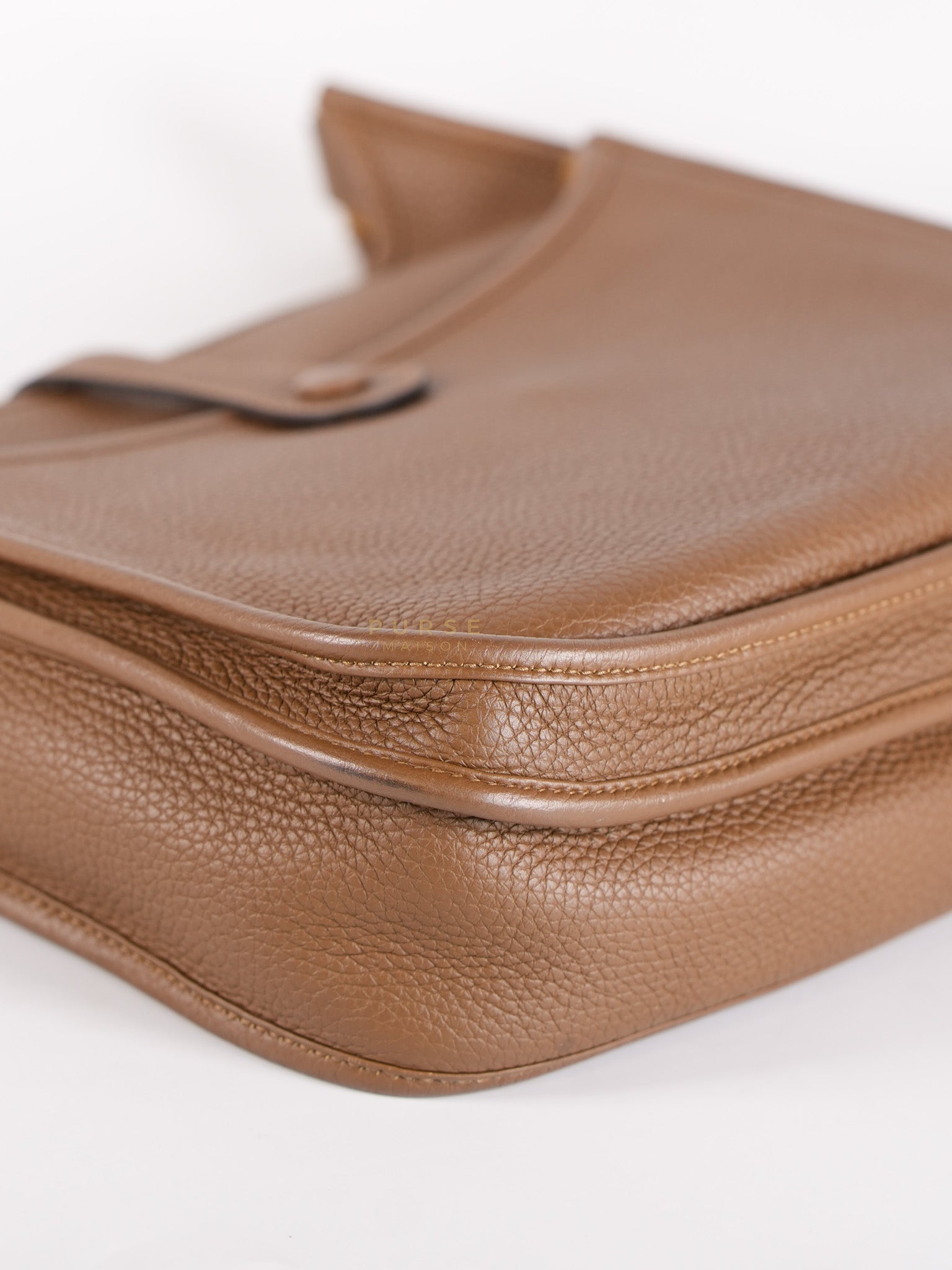 Evelyn PM Beige de Weimar in Clemence Leather and Gold Hardware Stamp Z (2021) | Purse Maison Luxury Bags Shop