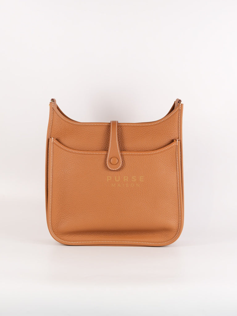 Evelyn PM in Gold Clemence Leather and Gold Hardware Stamp W (2024) | Purse Maison Luxury Bags Shop