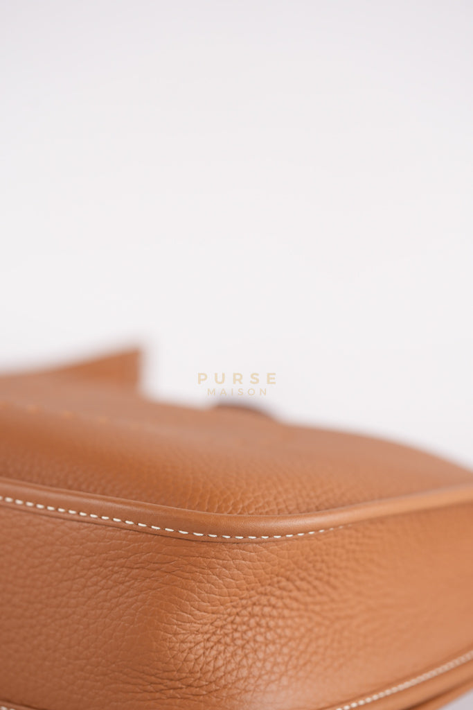 Evelyn PM in Gold Clemence Leather and Gold Hardware Stamp W (2024) | Purse Maison Luxury Bags Shop