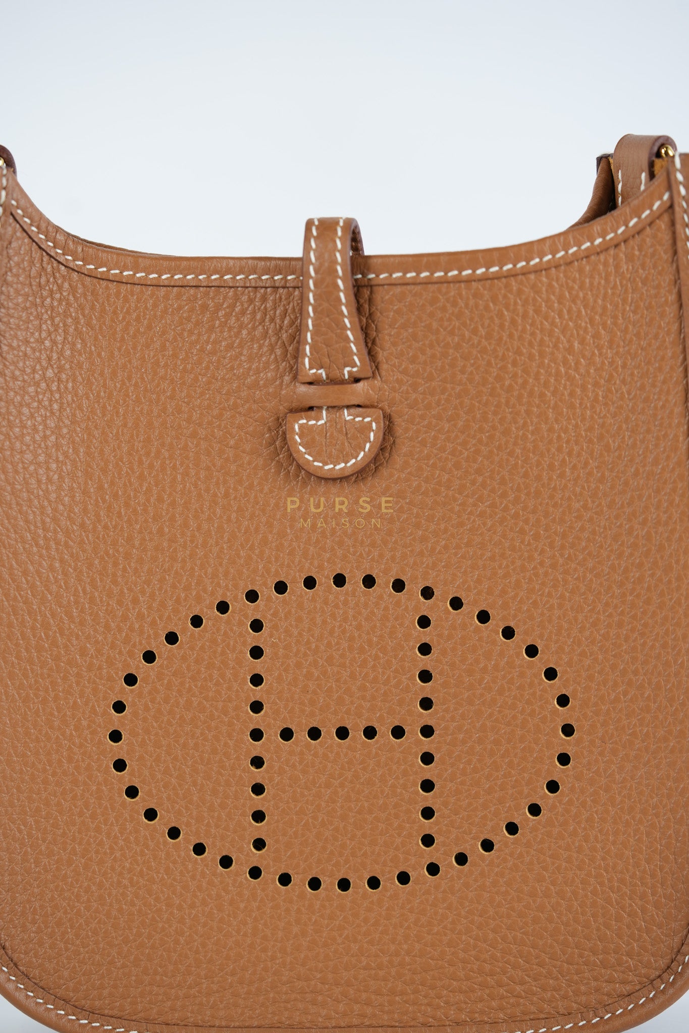 Evelyne 16 TPM Gold Clemence Leather & Gold Hardware Stamp W(2024) | Purse Maison Luxury Bags Shop