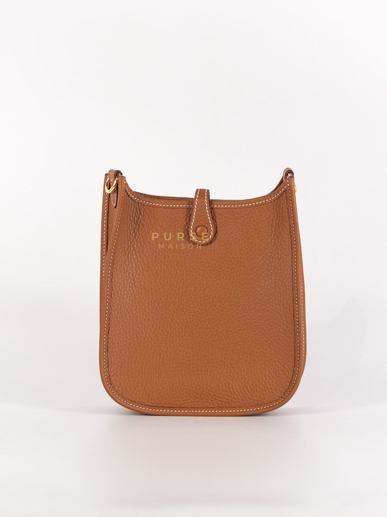 Evelyne 16 TPM Gold Clemence Leather & Gold Hardware Stamp W(2024) | Purse Maison Luxury Bags Shop