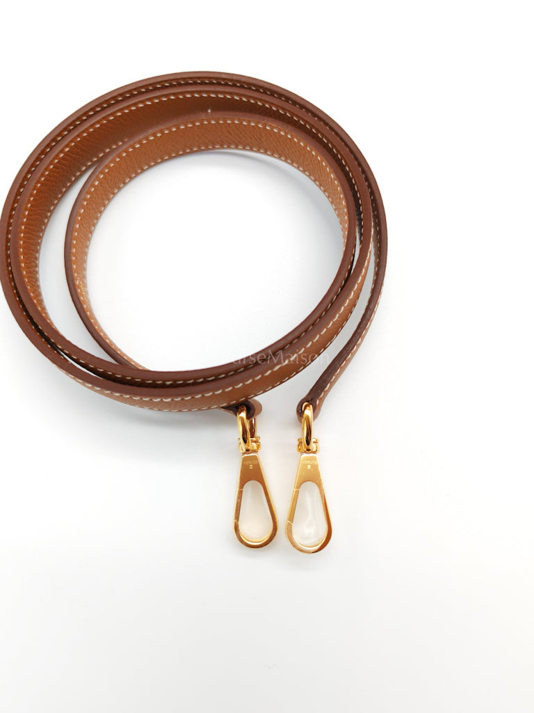 Evelyne 16 TPM (New Version) Sellier in Gold Epsom Leather and Gold Hardware Stamp K (2025) | Purse Maison Luxury Bags Shop