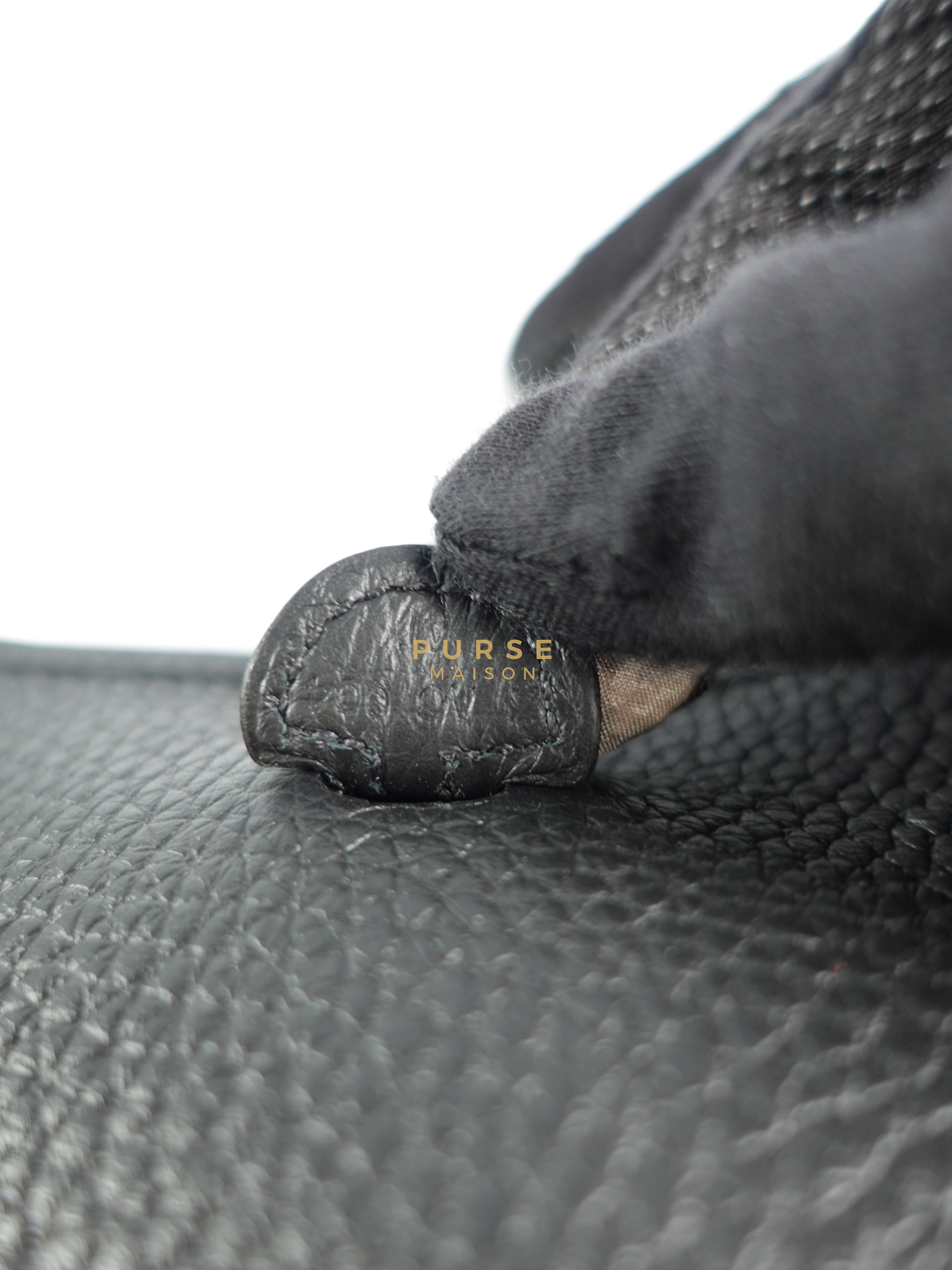Evelyne 16 TPM Noir (Black) Taurillon Clemence Leather and Palladium Hardware Stamp Z (2021) | Purse Maison Luxury Bags Shop