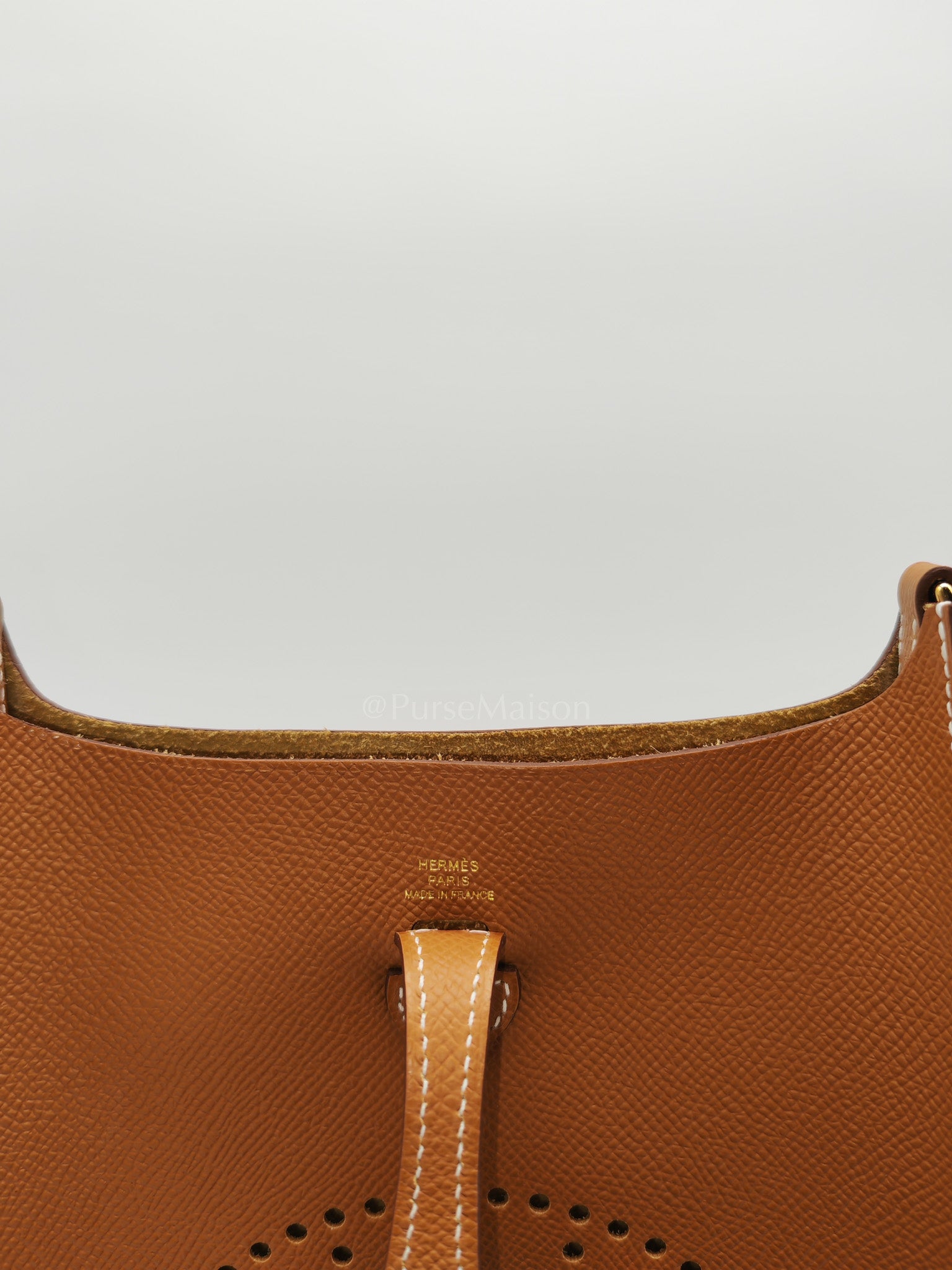 Evelyne 16 TPM Sellier in Gold Epsom Leather and Gold Hardware Stamp K (2025) | Purse Maison Luxury Bags Shop