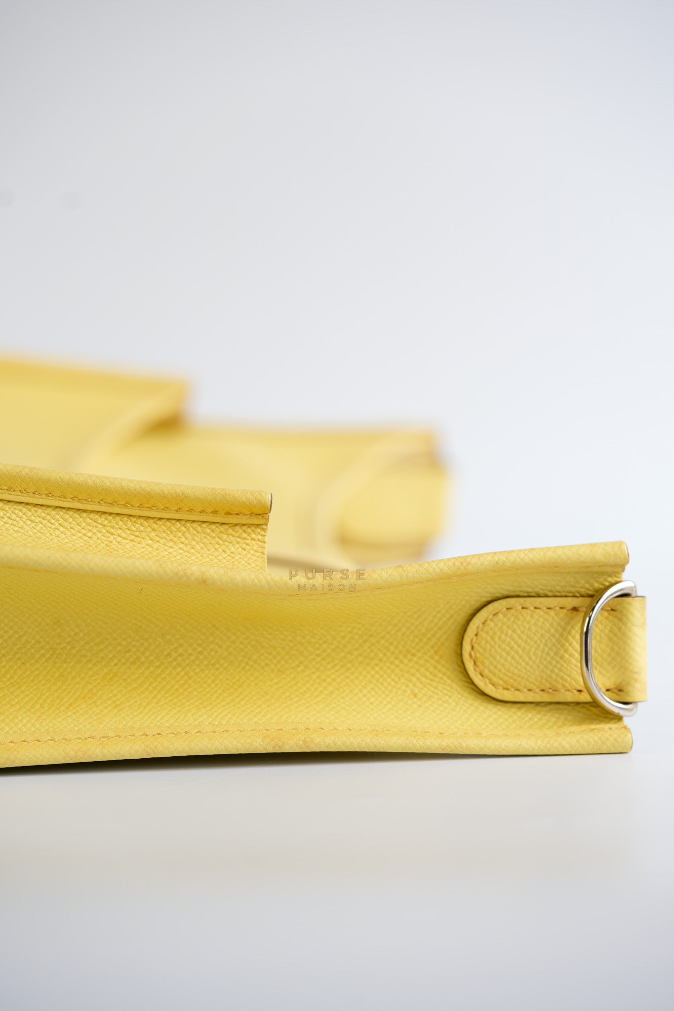 Evelyne III PM Jaune Poussin Clemence in Palladium Hardware Stamp T | Purse Maison Luxury Bags Shop