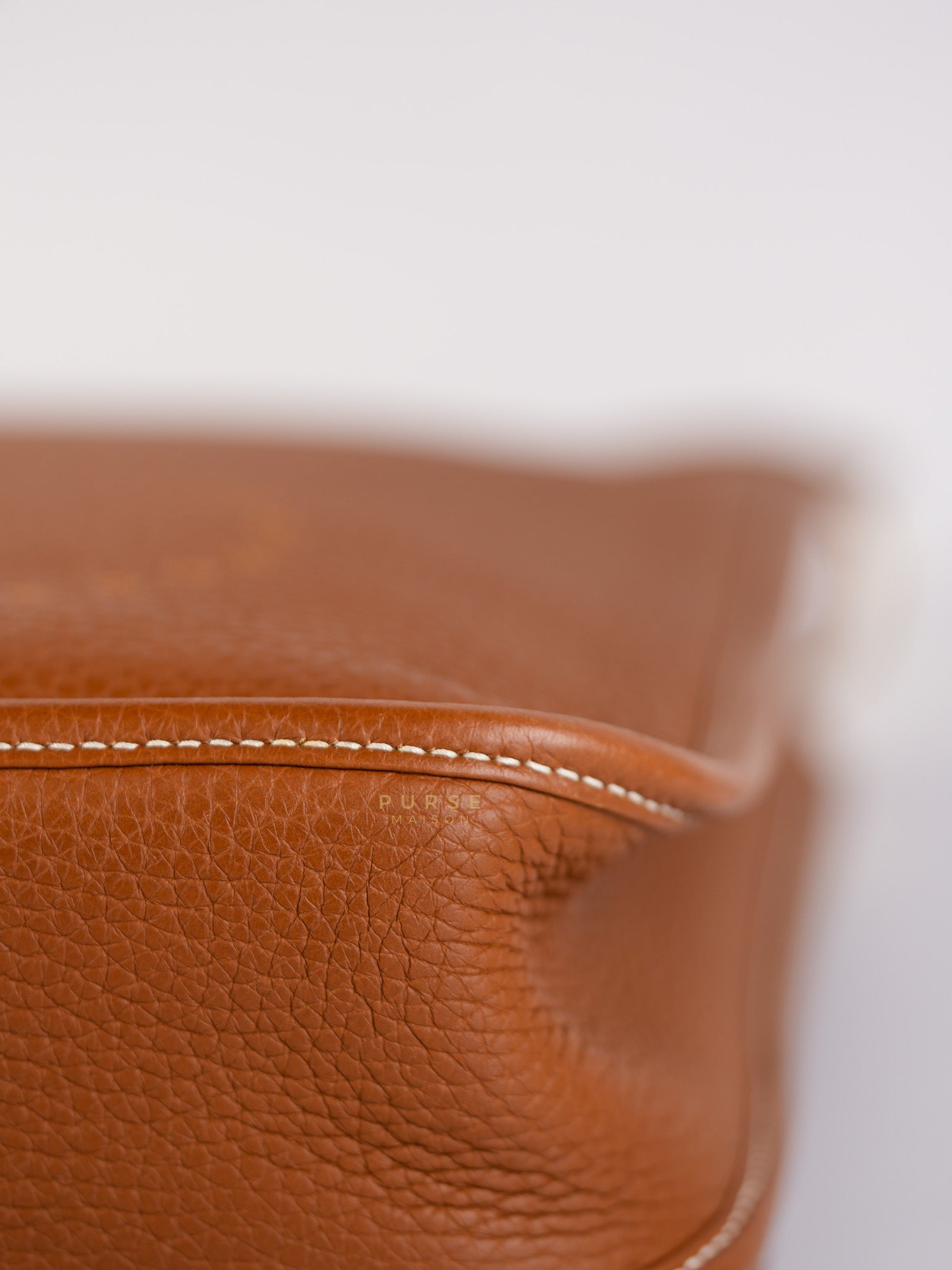 Evelyne III Gold Taurillion Clemence Leather in Gold Hardware Stamp D (2019) | Purse Maison Luxury Bags Shop