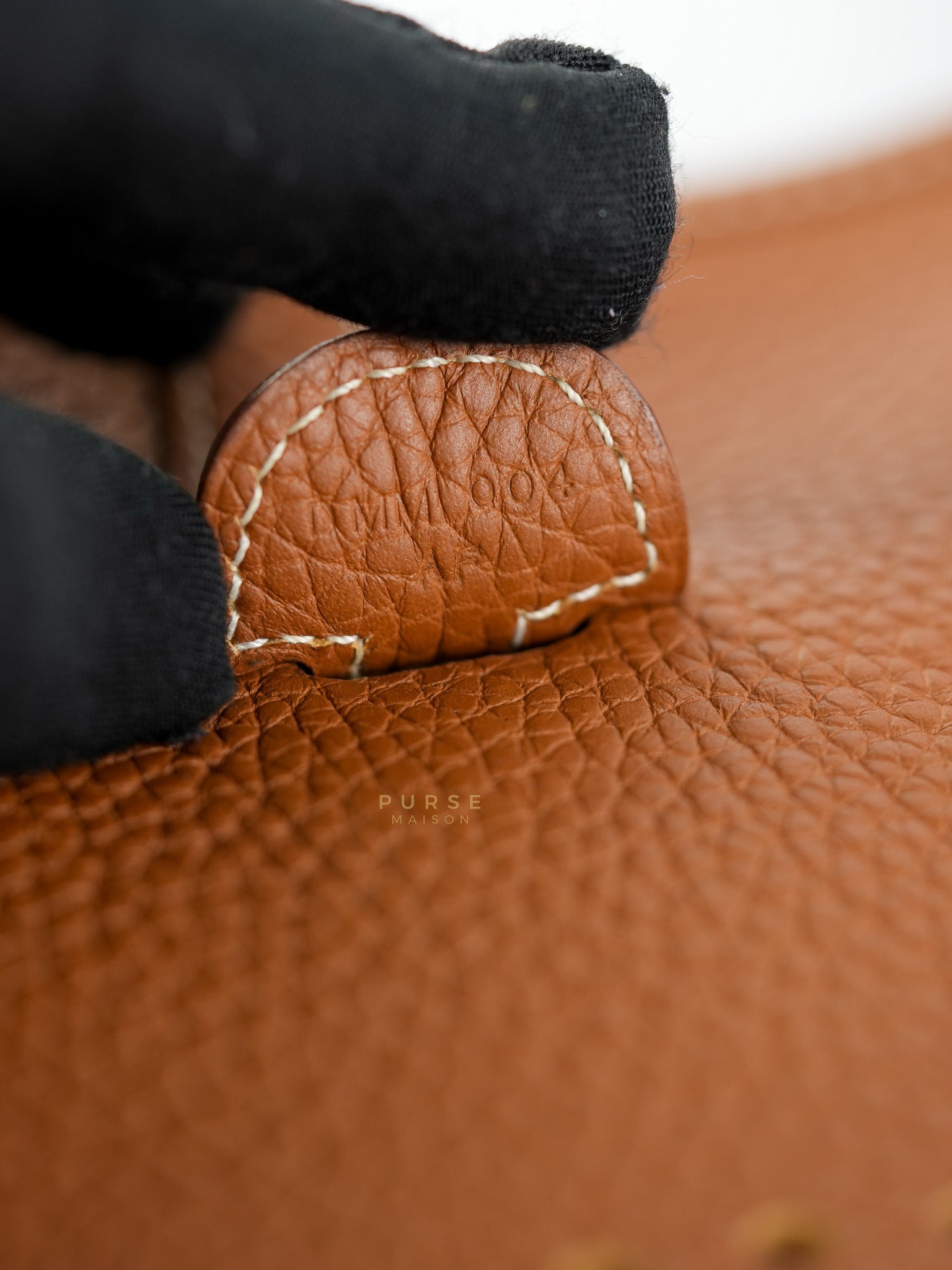 Evelyne III Gold Taurillion Clemence Leather in Gold Hardware Stamp D (2019) | Purse Maison Luxury Bags Shop