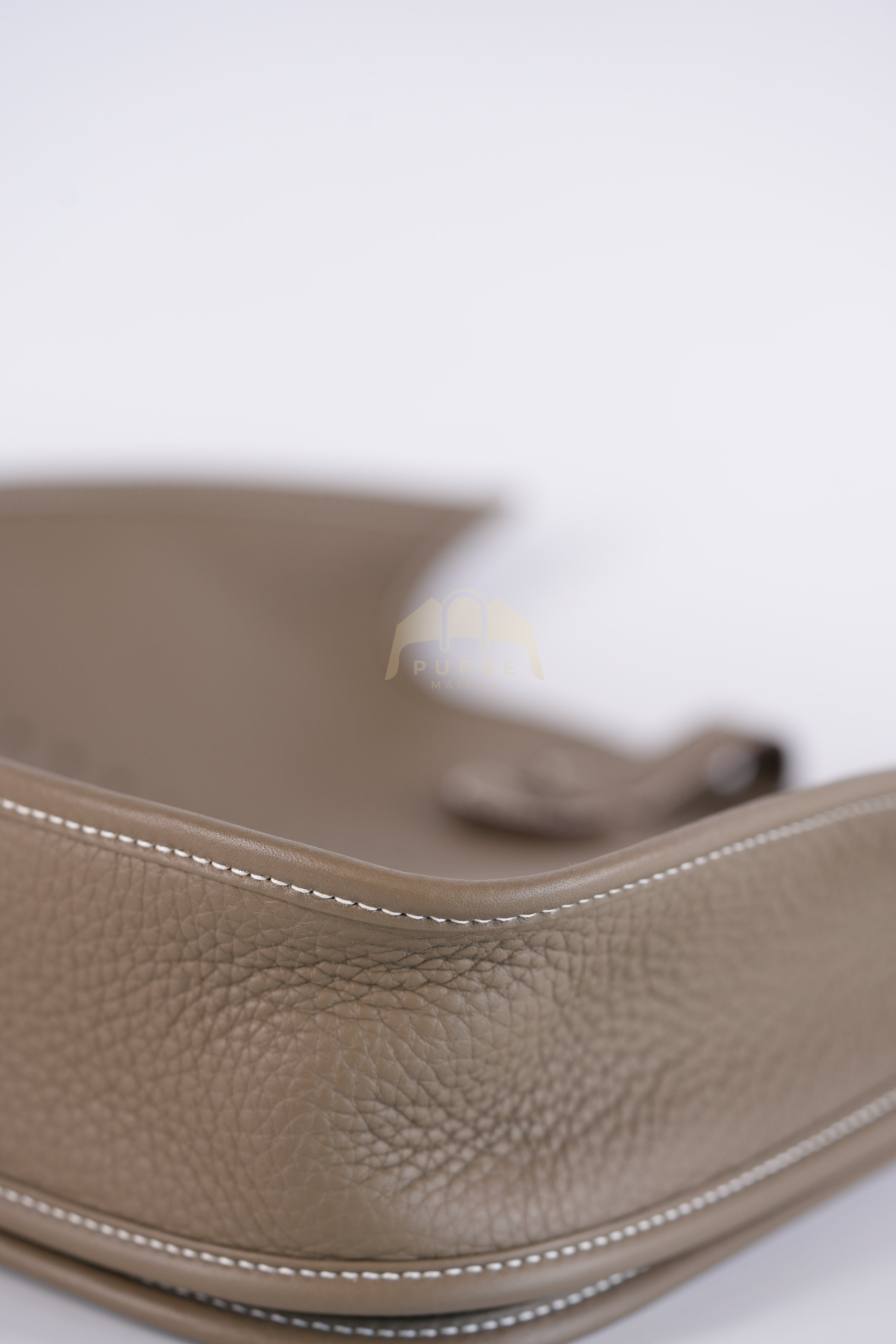 Evelyne PM Etoupe in Clemence Leather and Gold Hardware Stamp K (2025) | Purse Maison Luxury Bags Shop