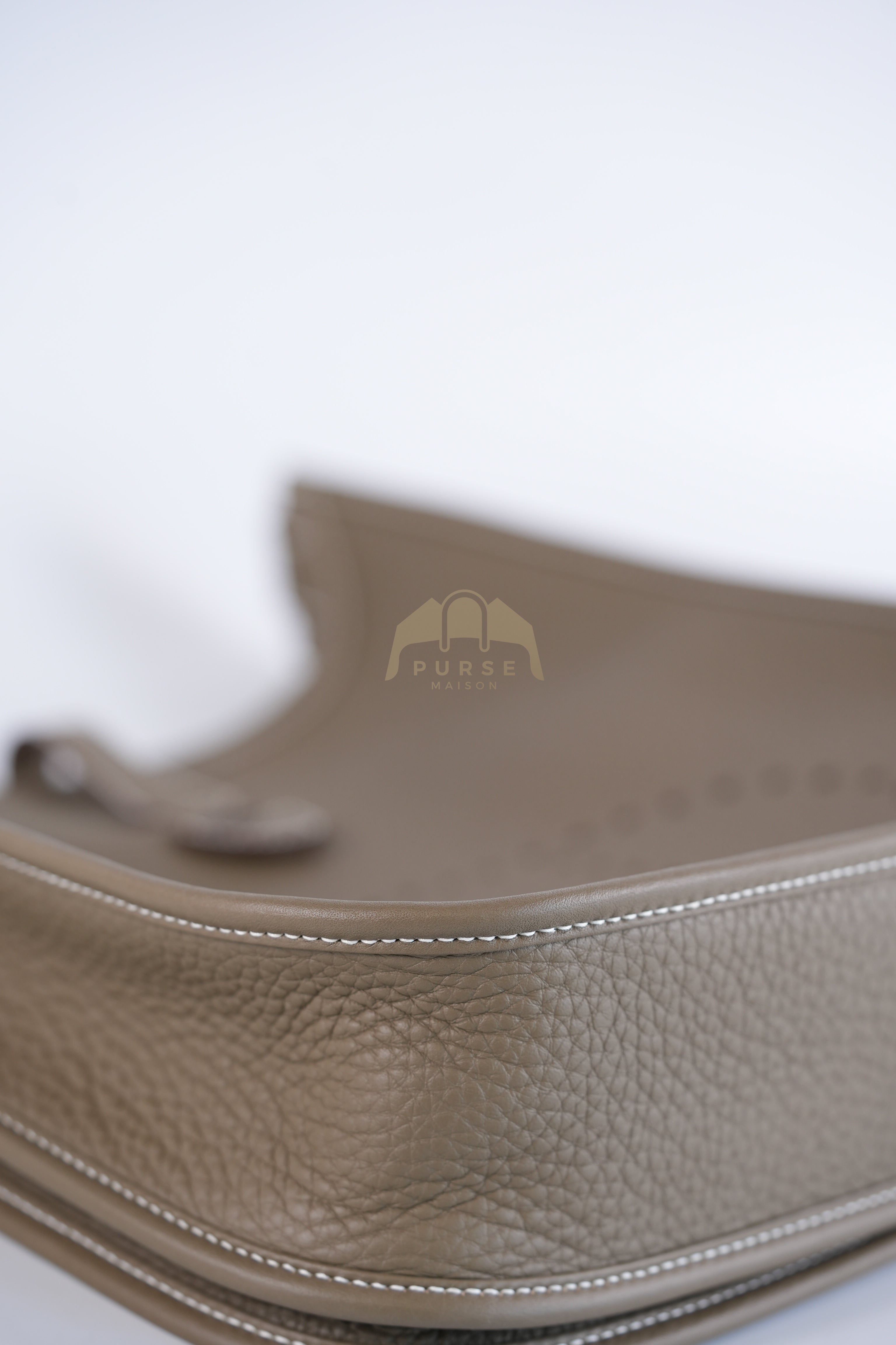 Evelyne PM Etoupe in Clemence Leather and Gold Hardware Stamp K (2025) | Purse Maison Luxury Bags Shop