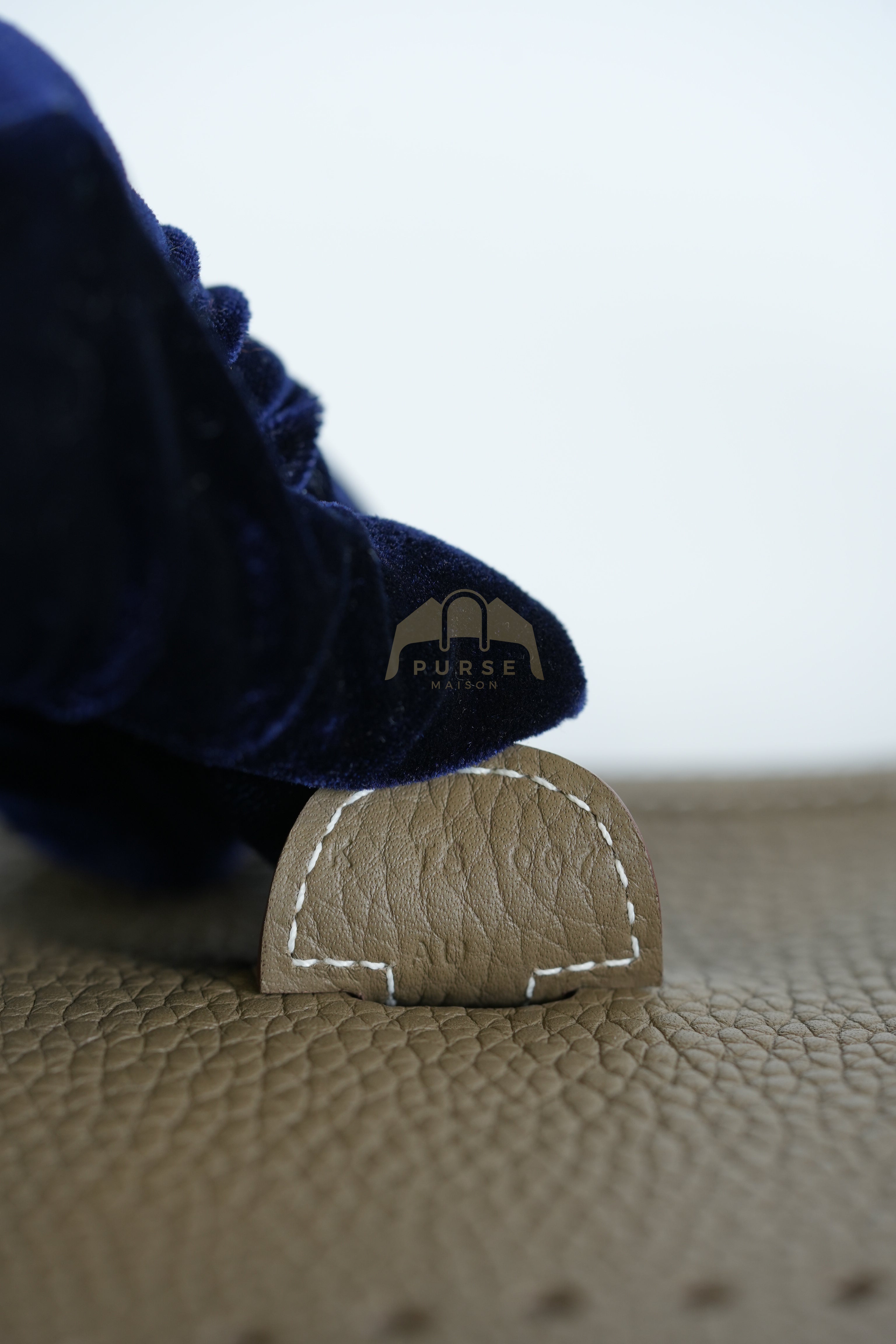 Evelyne PM Etoupe in Clemence Leather and Gold Hardware Stamp K (2025) | Purse Maison Luxury Bags Shop