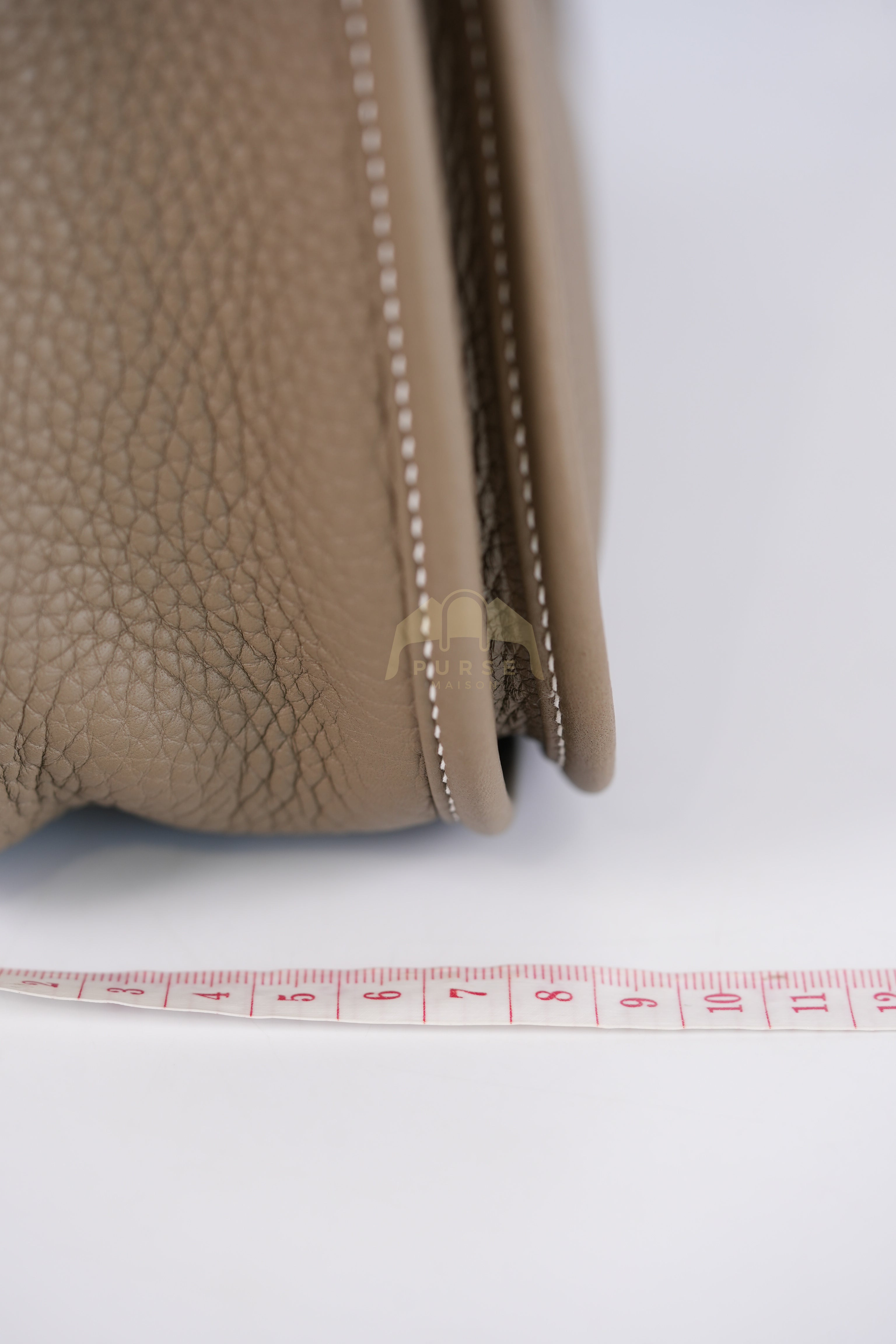 Evelyne PM Etoupe in Clemence Leather and Gold Hardware Stamp K (2025) | Purse Maison Luxury Bags Shop