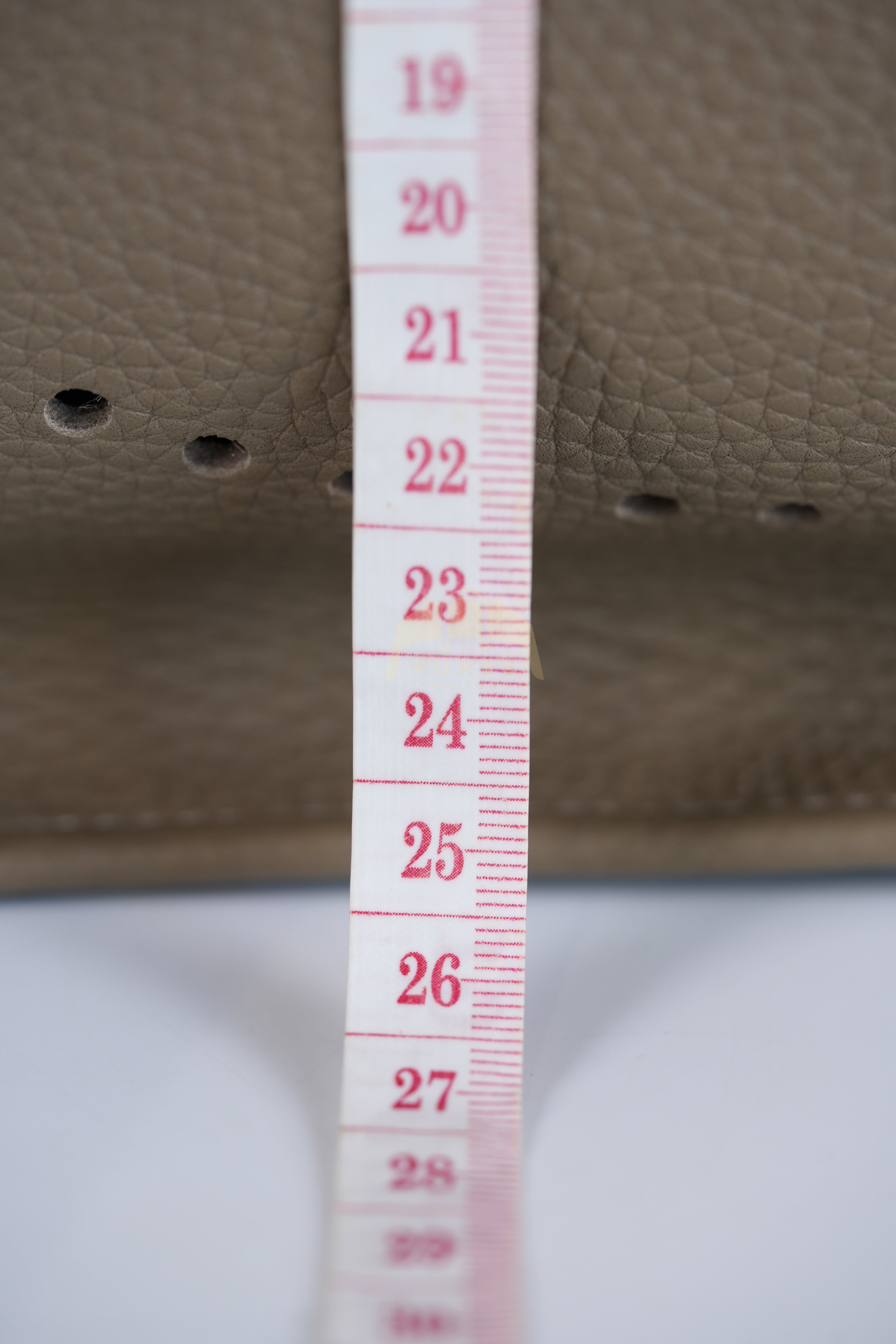 Evelyne PM Etoupe in Clemence Leather and Gold Hardware Stamp K (2025) | Purse Maison Luxury Bags Shop