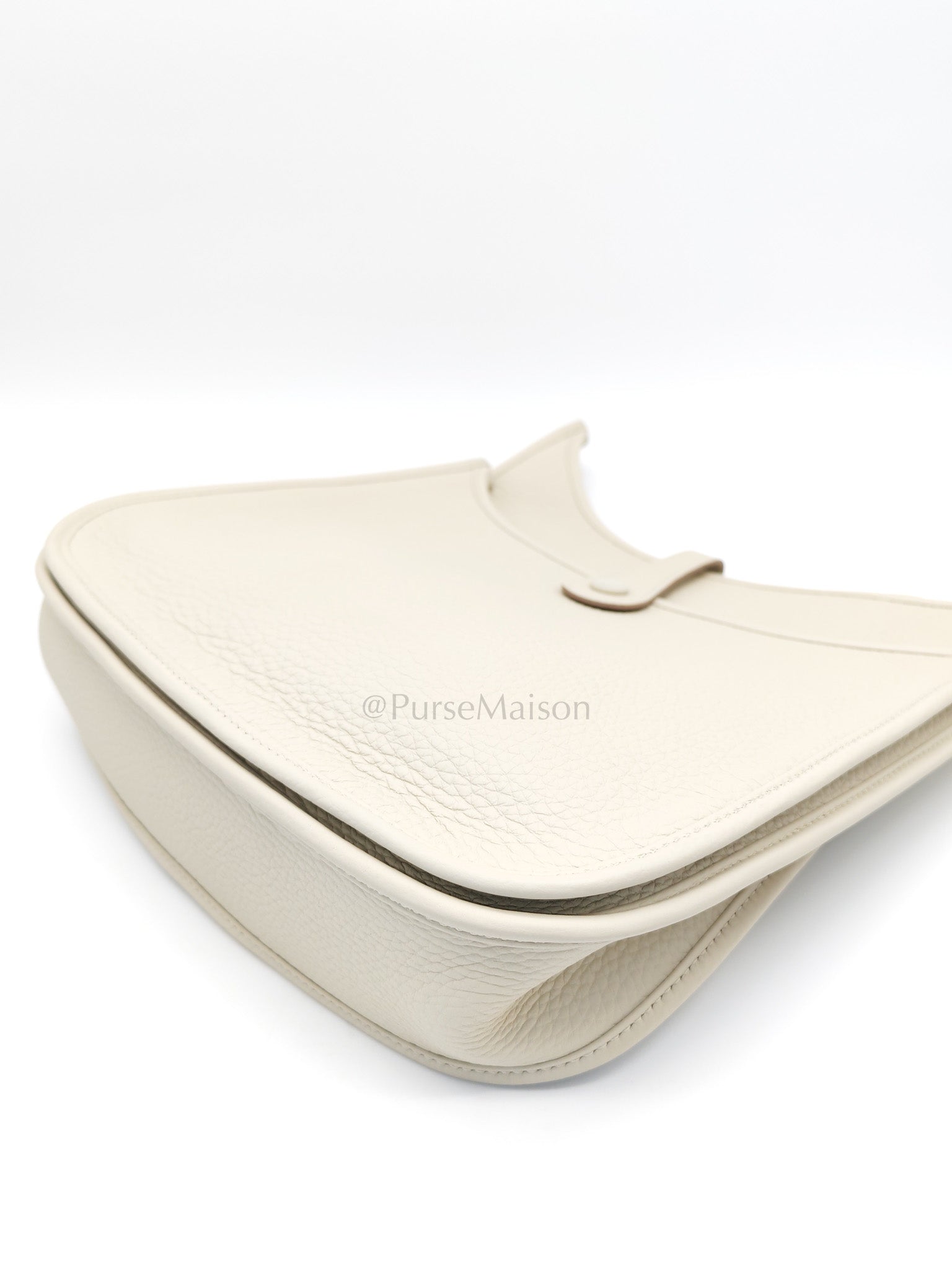 Evelyne PM in Beton Clemence Leather and Palladium Hardware Stamp W (2024) | Purse Maison Luxury Bags Shop