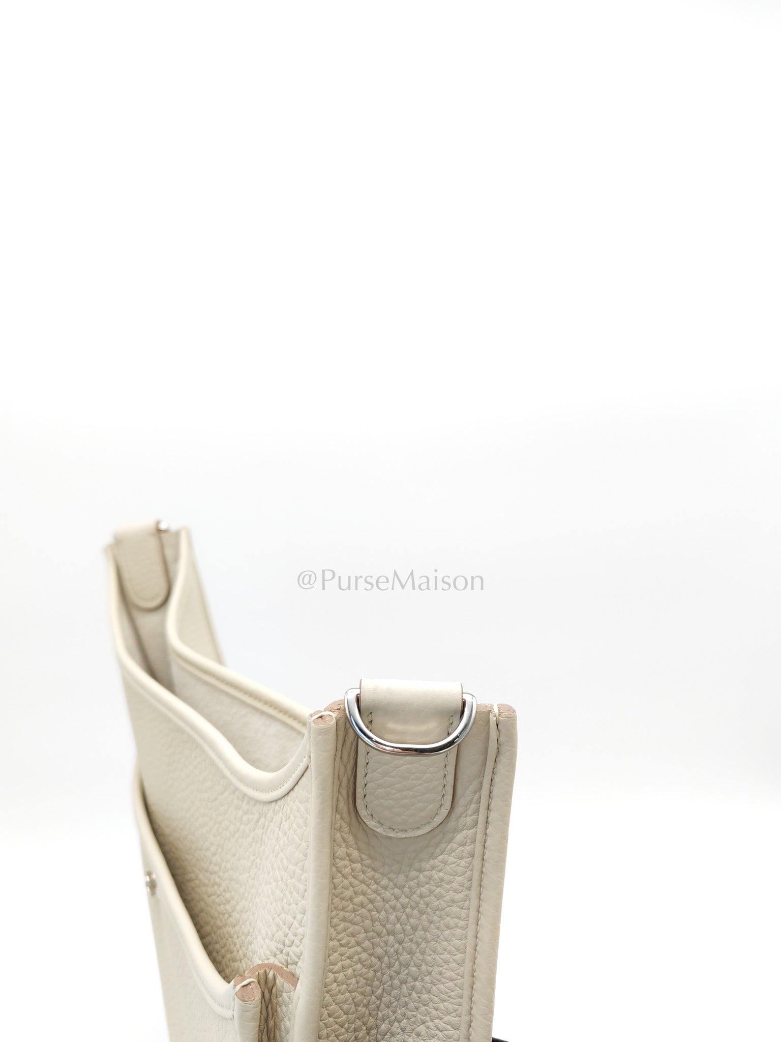 Evelyne PM in Beton Clemence Leather and Palladium Hardware Stamp W (2024) | Purse Maison Luxury Bags Shop