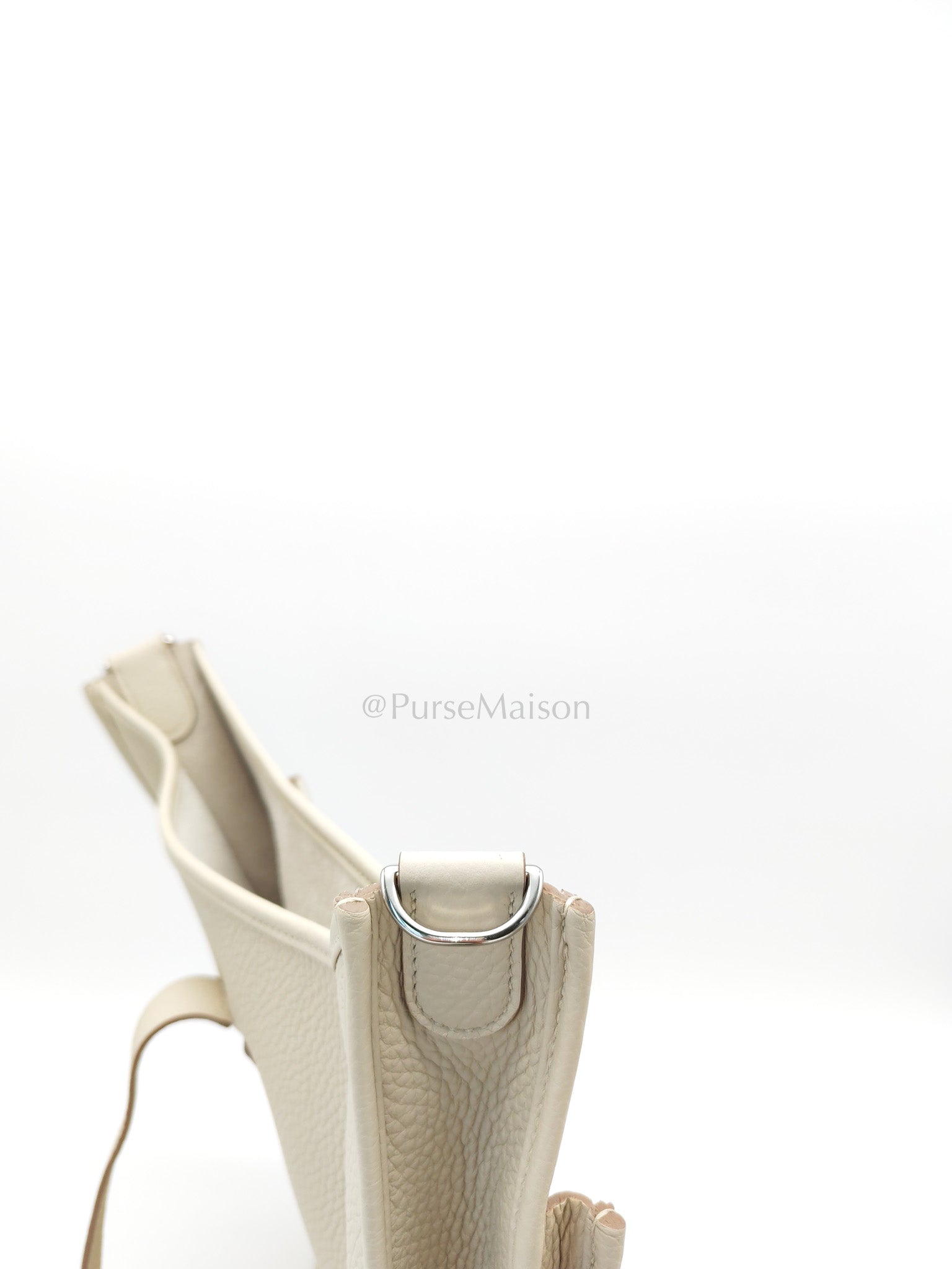 Evelyne PM in Beton Clemence Leather and Palladium Hardware Stamp W (2024) | Purse Maison Luxury Bags Shop