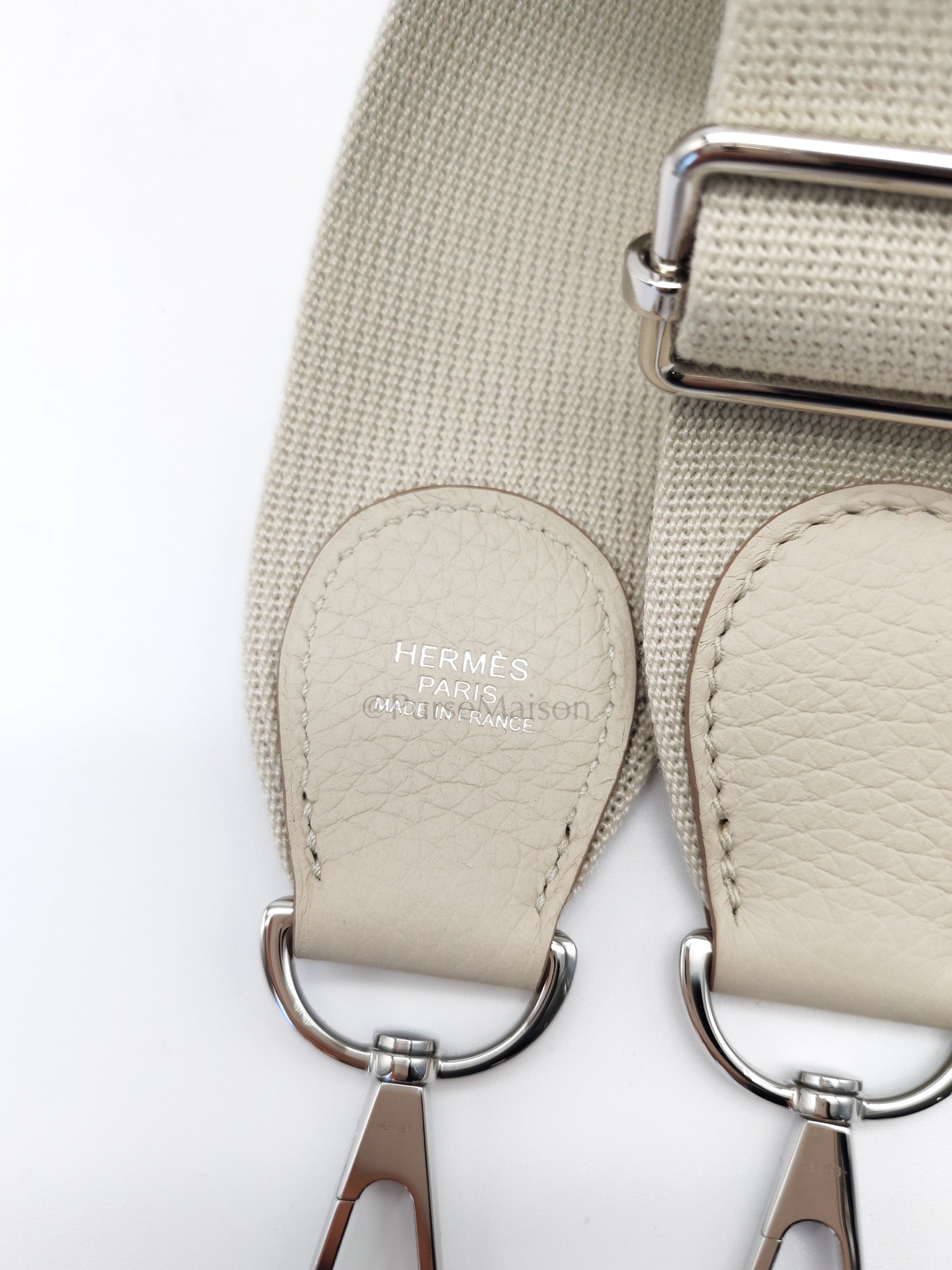 Evelyne PM in Beton Clemence Leather and Palladium Hardware Stamp W (2024) | Purse Maison Luxury Bags Shop