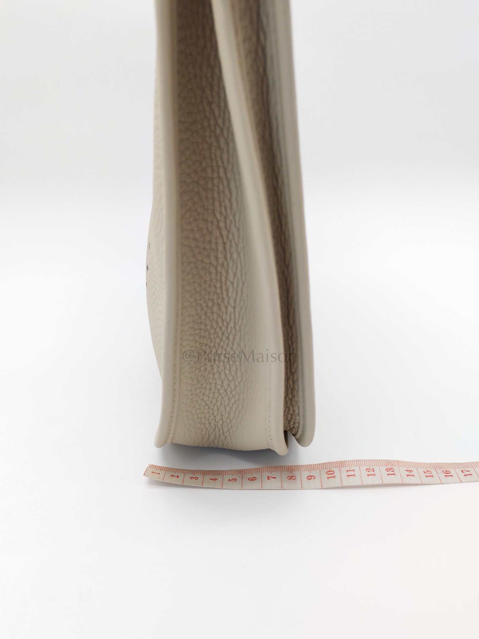 Evelyne PM in Beton Clemence Leather and Palladium Hardware Stamp W (2024) | Purse Maison Luxury Bags Shop