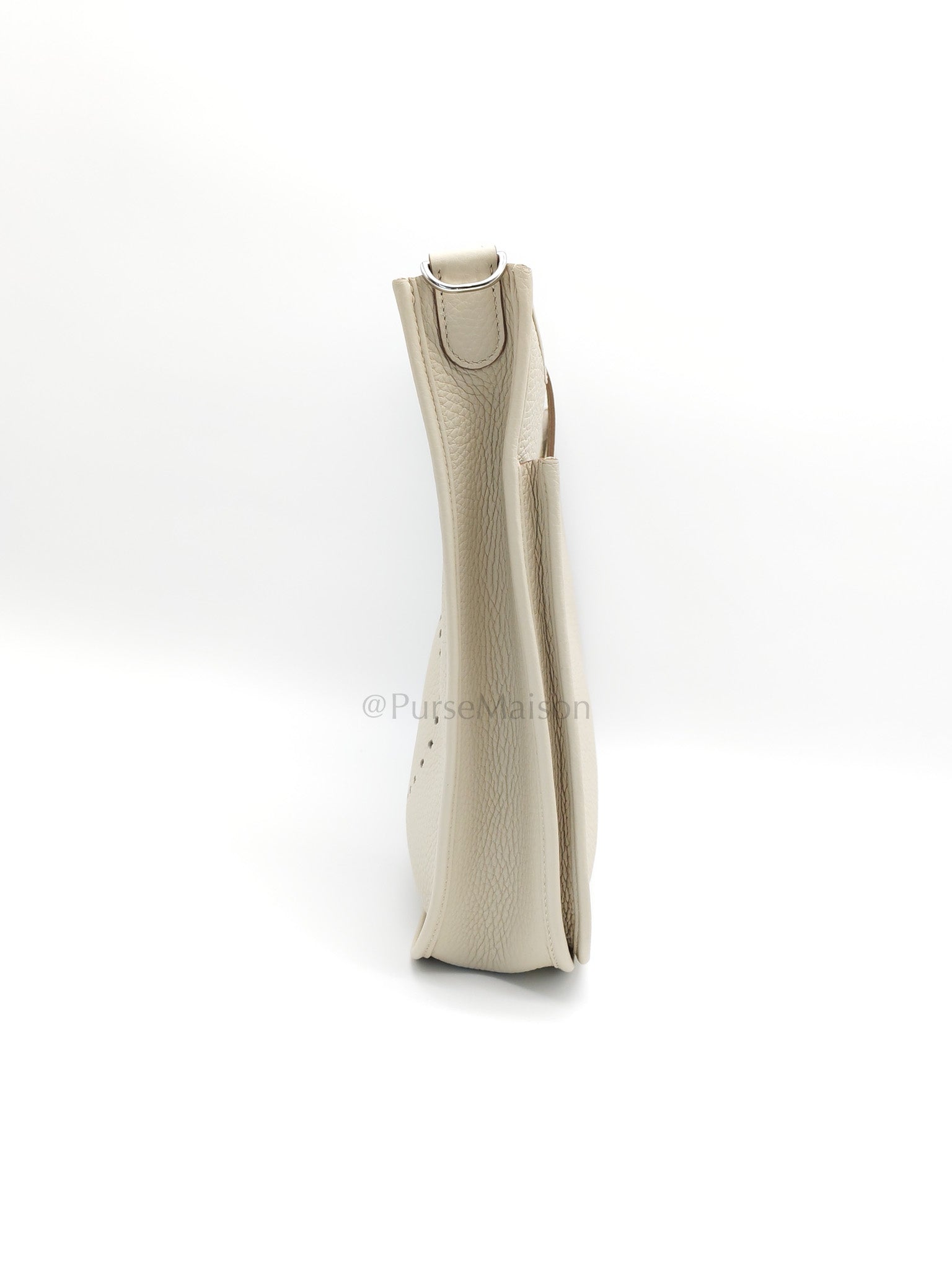 Evelyne PM in Beton Clemence Leather and Palladium Hardware Stamp W (2024) | Purse Maison Luxury Bags Shop