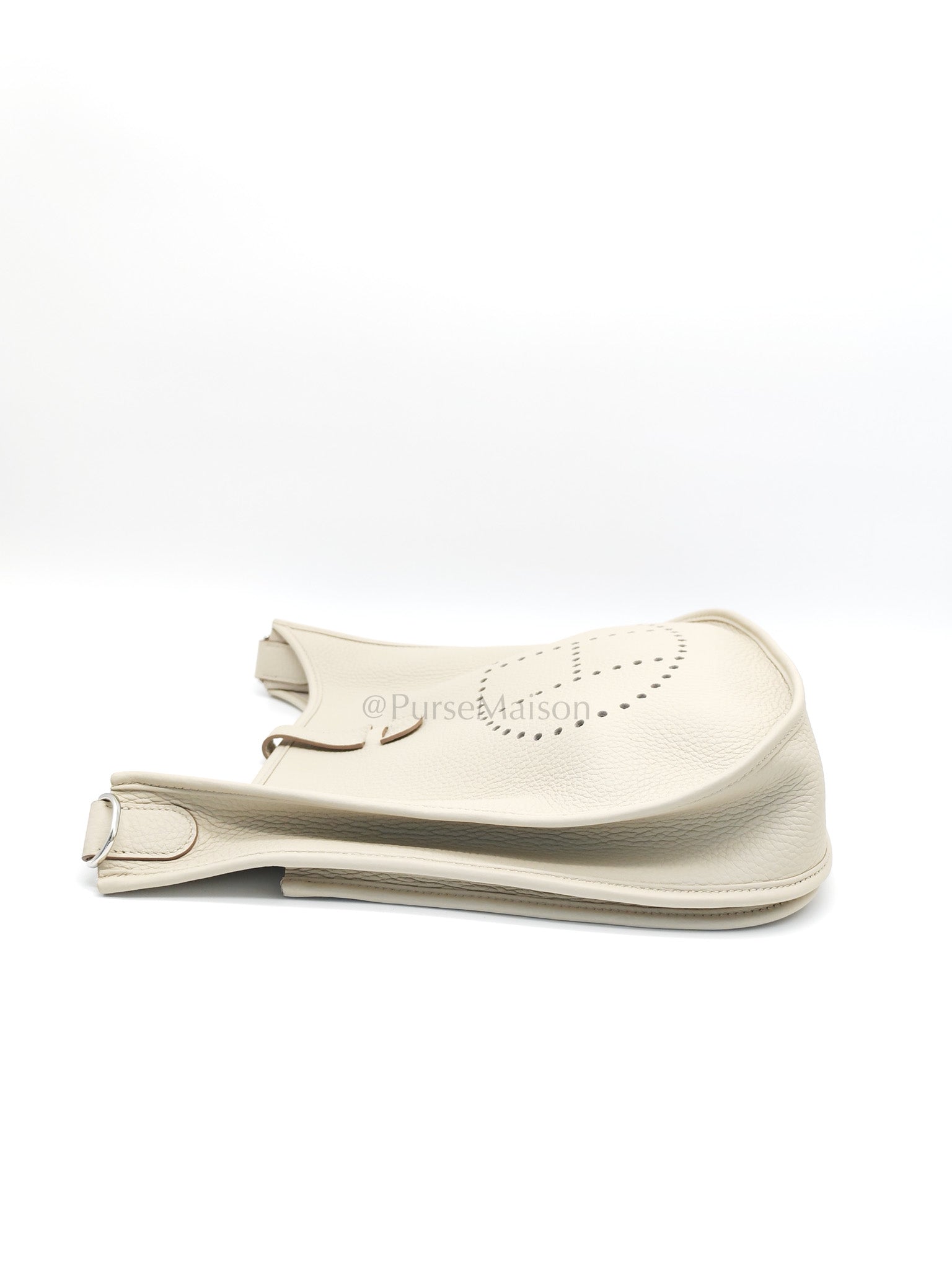 Evelyne PM in Beton Clemence Leather and Palladium Hardware Stamp W (2024) | Purse Maison Luxury Bags Shop