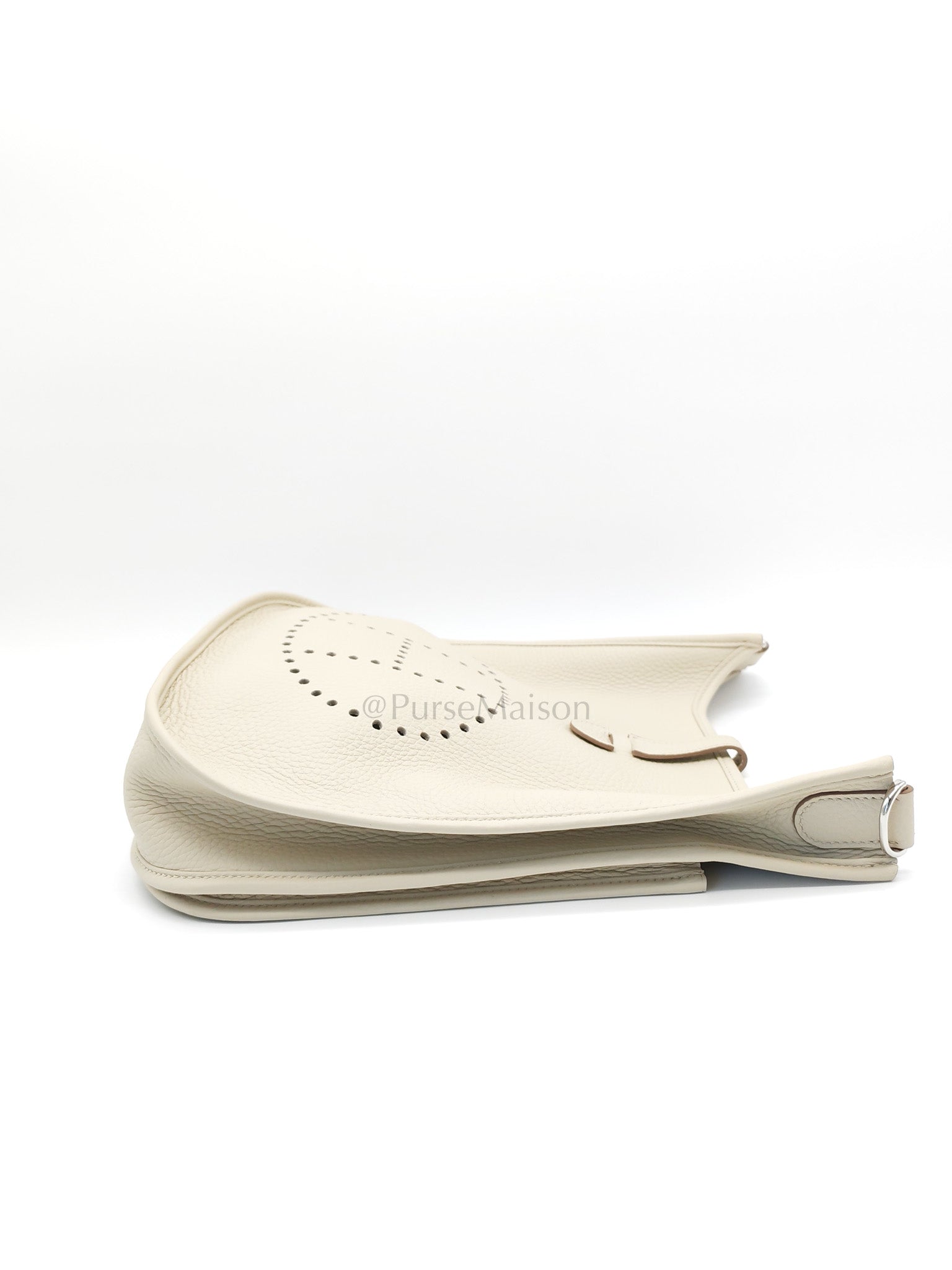 Evelyne PM in Beton Clemence Leather and Palladium Hardware Stamp W (2024) | Purse Maison Luxury Bags Shop