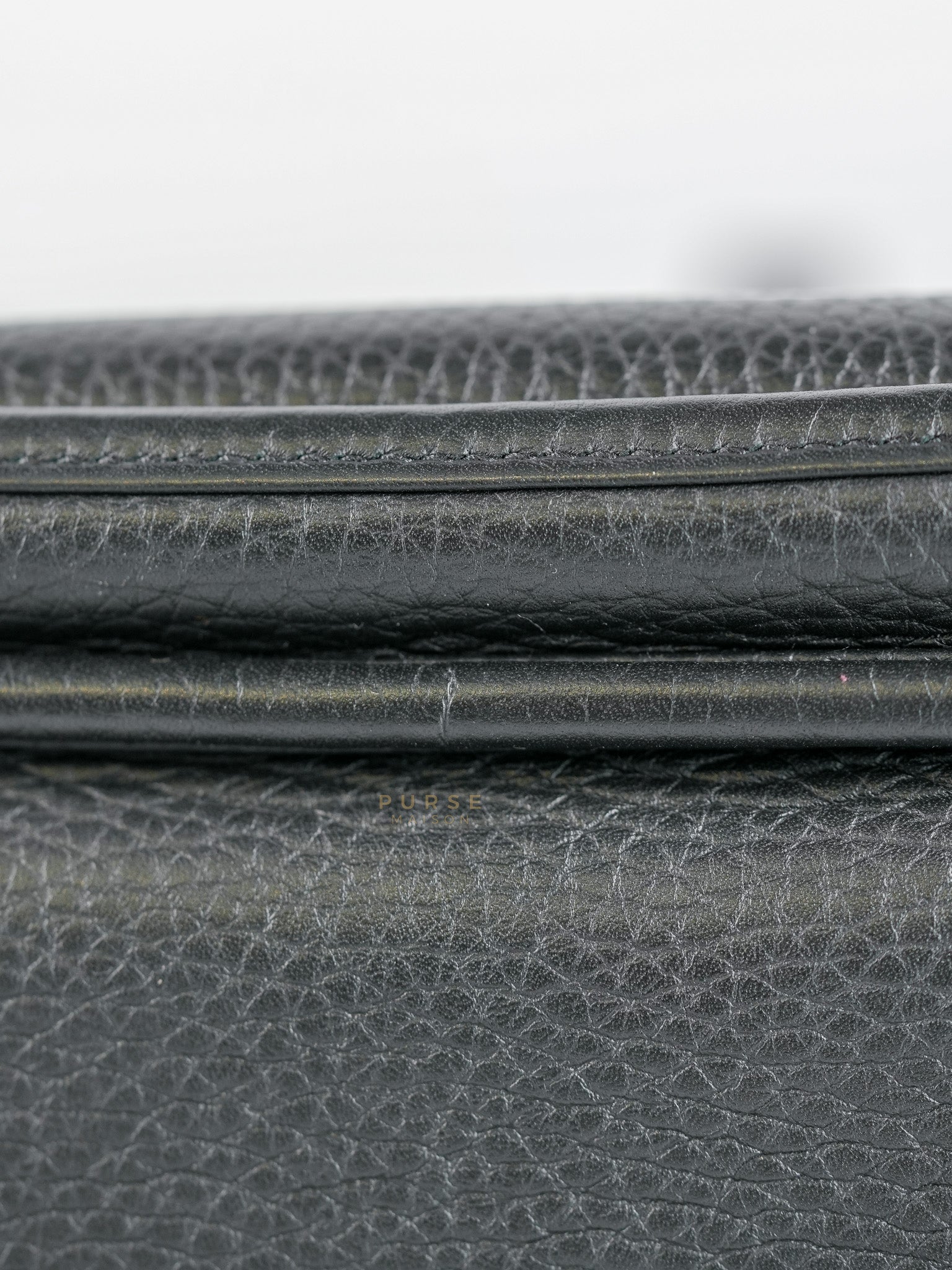 Evelyne PM in Black Clemence Leather and Palladium Hardware Stamp U (2022) | Purse Maison Luxury Bags Shop