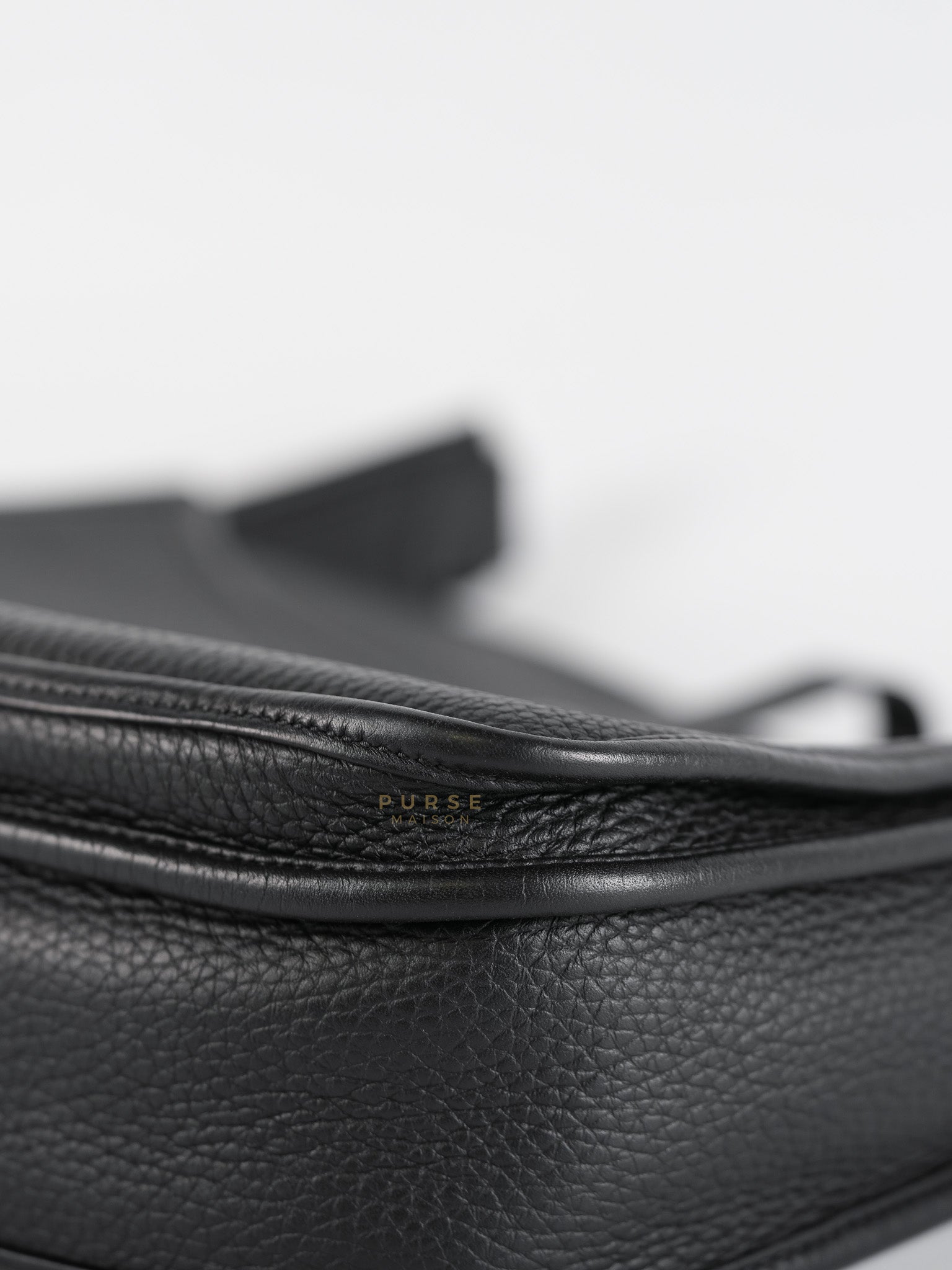 Evelyne PM in Black Clemence Leather and Palladium Hardware Stamp U (2022) | Purse Maison Luxury Bags Shop