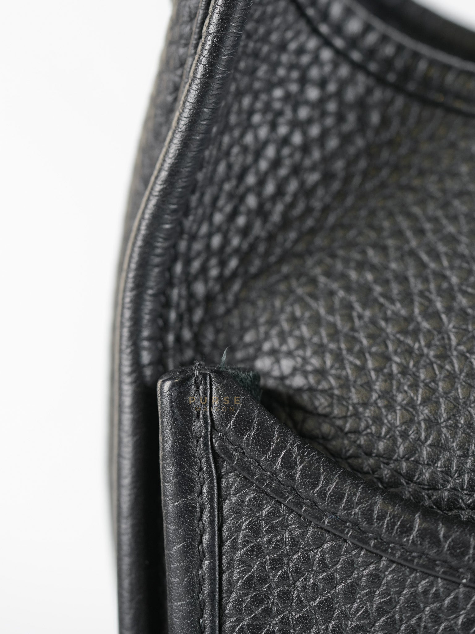Evelyne PM in Black Clemence Leather and Palladium Hardware Stamp U (2022) | Purse Maison Luxury Bags Shop