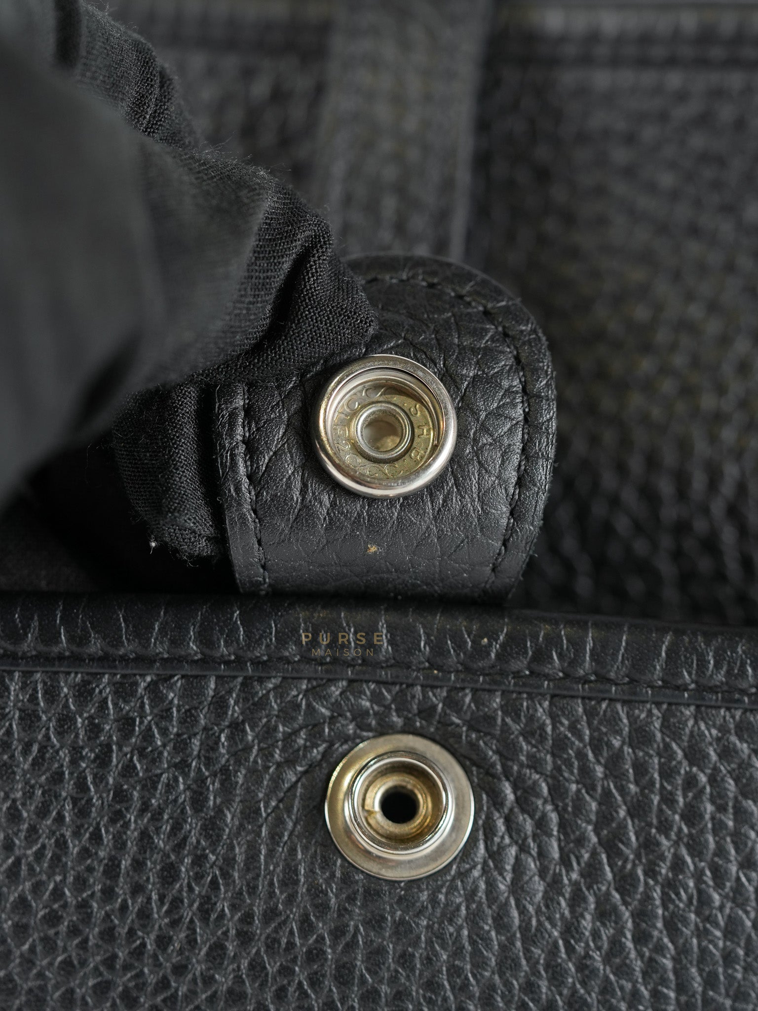 Evelyne PM in Black Clemence Leather and Palladium Hardware Stamp U (2022) | Purse Maison Luxury Bags Shop